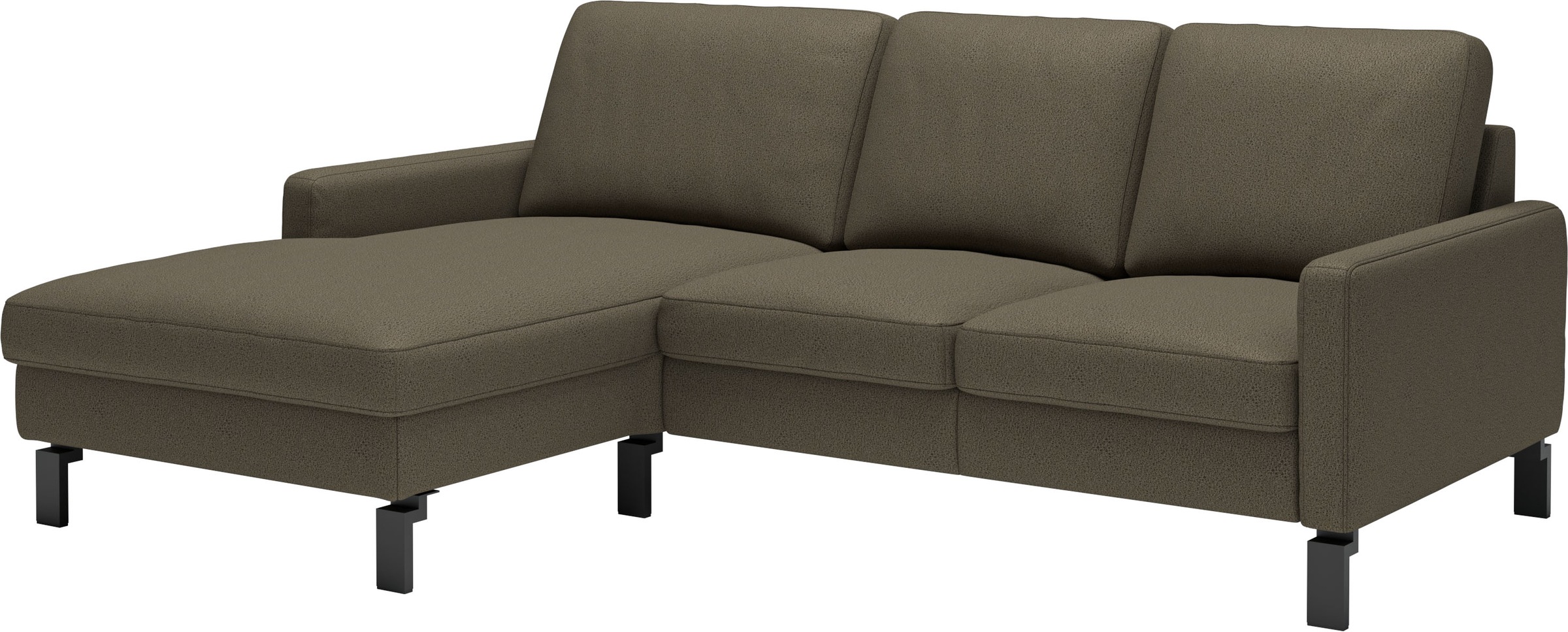 Ecksofa HOME AFFAIRE "Lecce, L-Form, Federkernpolsterung, Breite 224 cm", light, braun, B:224cm H:86cm T:164cm, 100% Polyester, Sofas, Ecksofa, inkl. saugroboterfreundliche Höhe & schmale Armlehnen 5