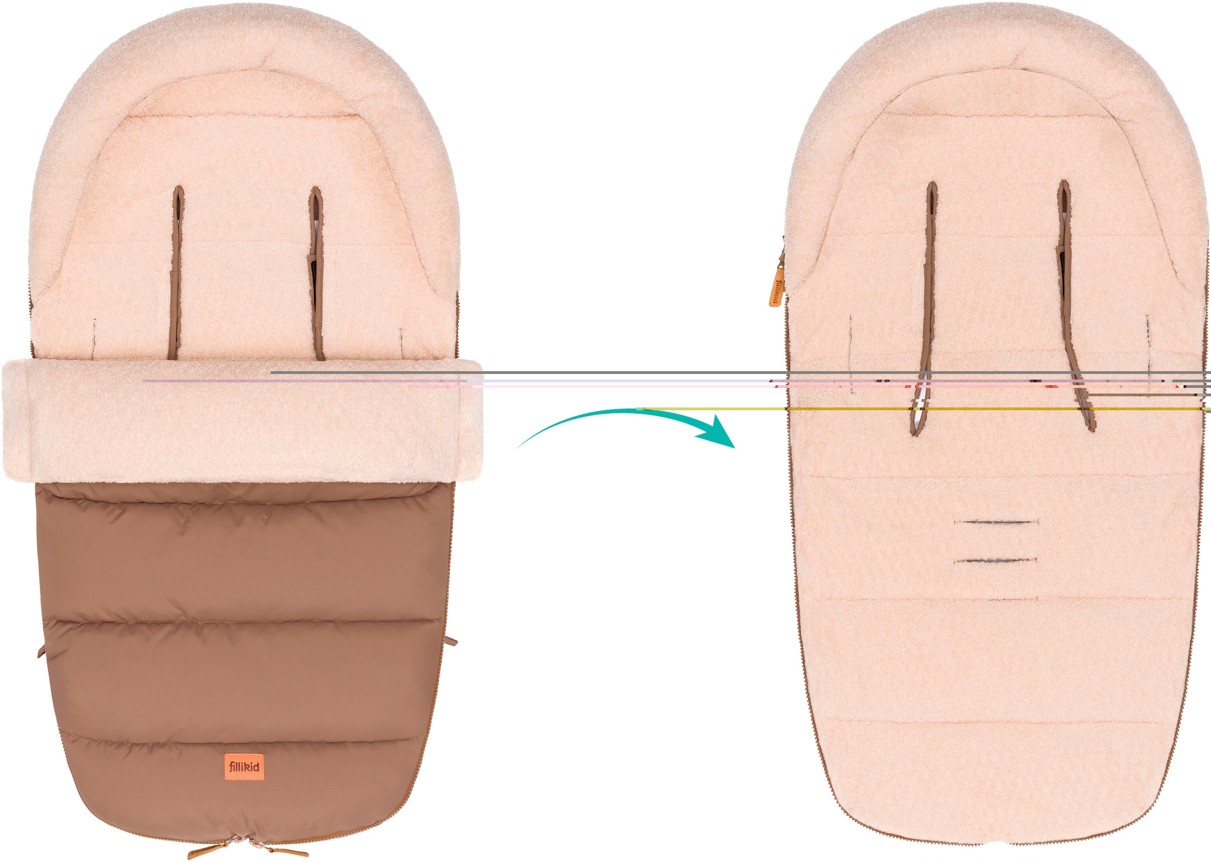Fillikid Fußsack »Atlas, Winterfußsack«, mit Teddy-Plüsch