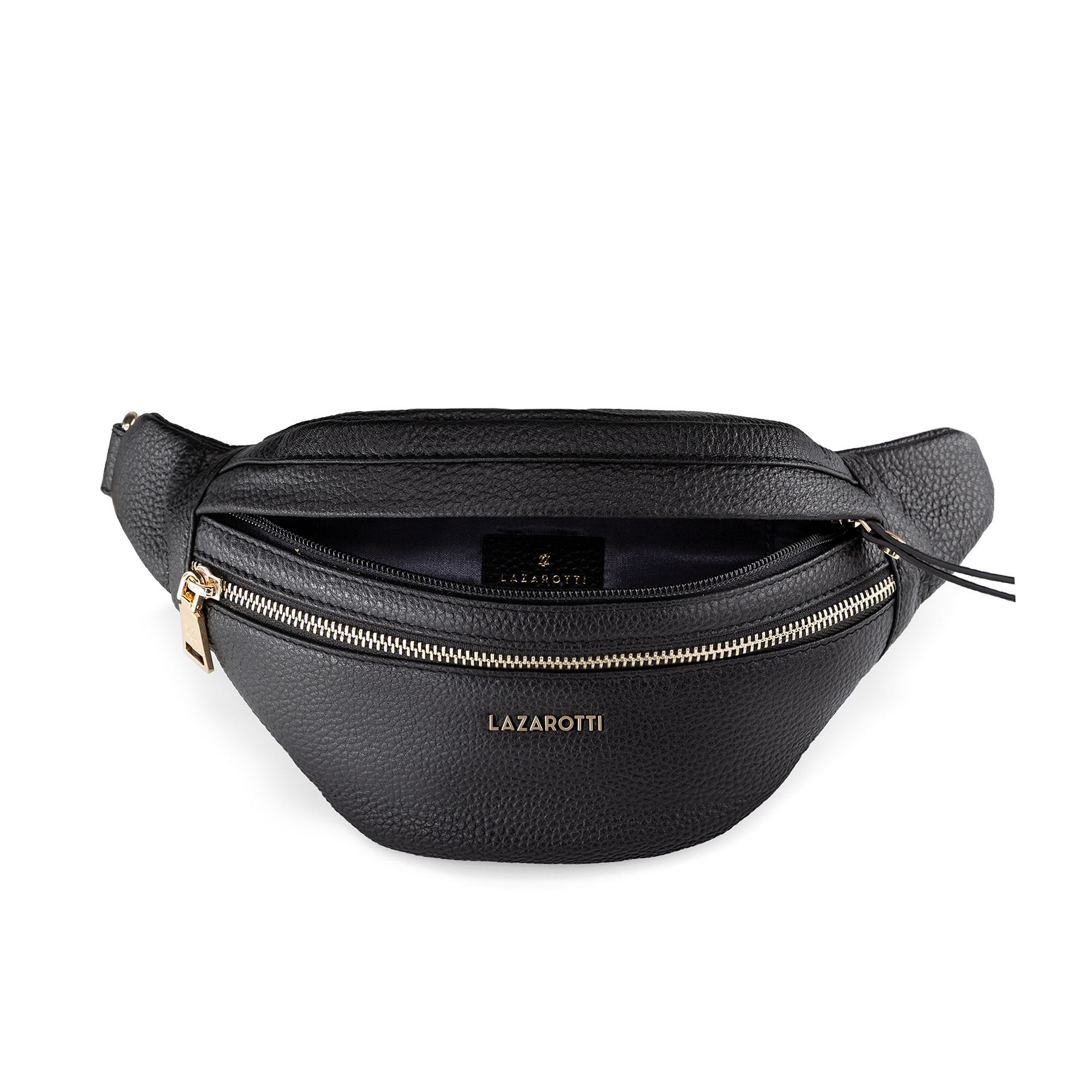 Lazarotti Gürteltasche »Bologna Leather Double-Zip Gürteltasche Crossbody Leder 25 cm«