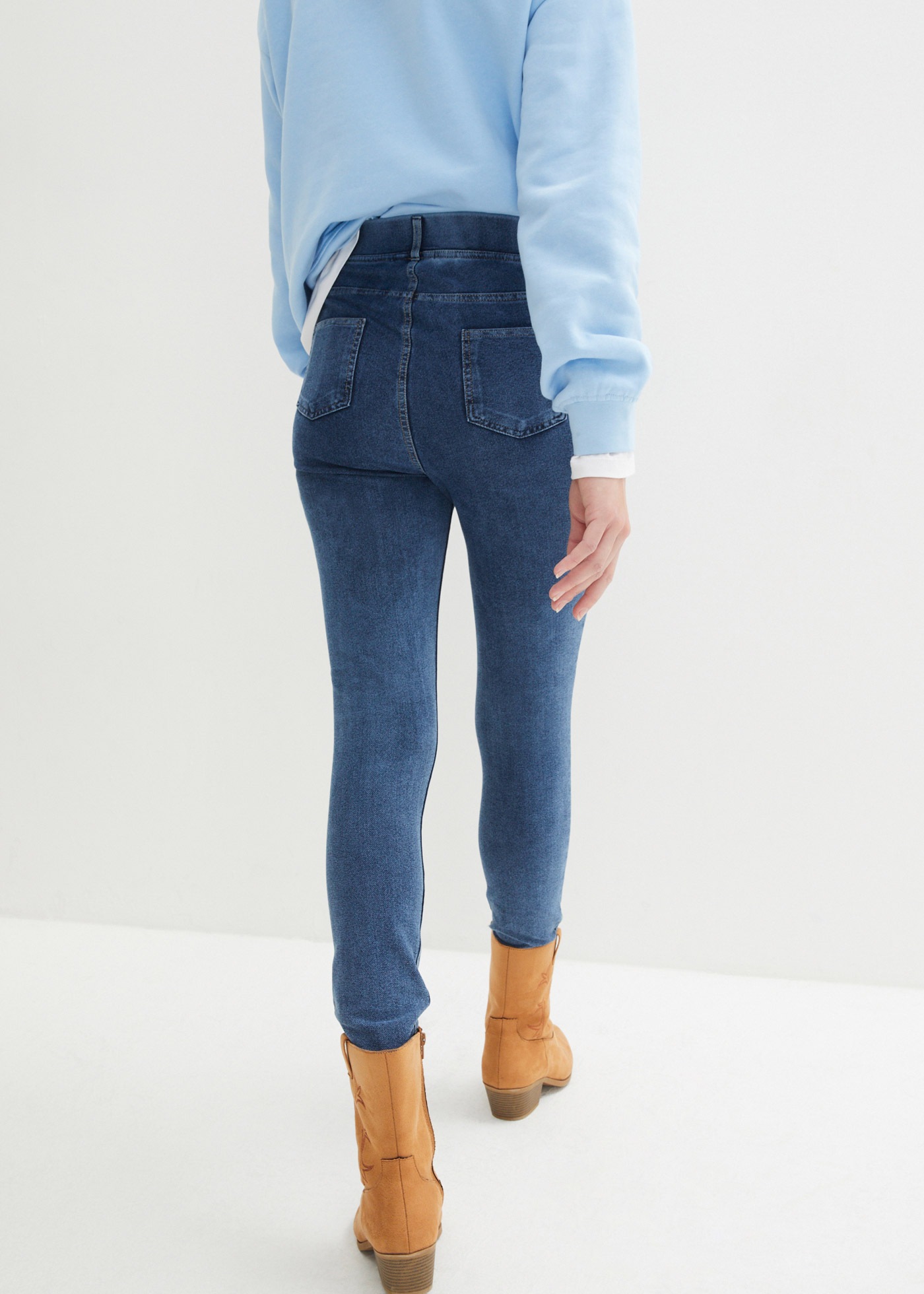 bonprix Leggings "Leggings in Jeansoptik" aus Baumwollmischung, Slim fit, i günstig online kaufen