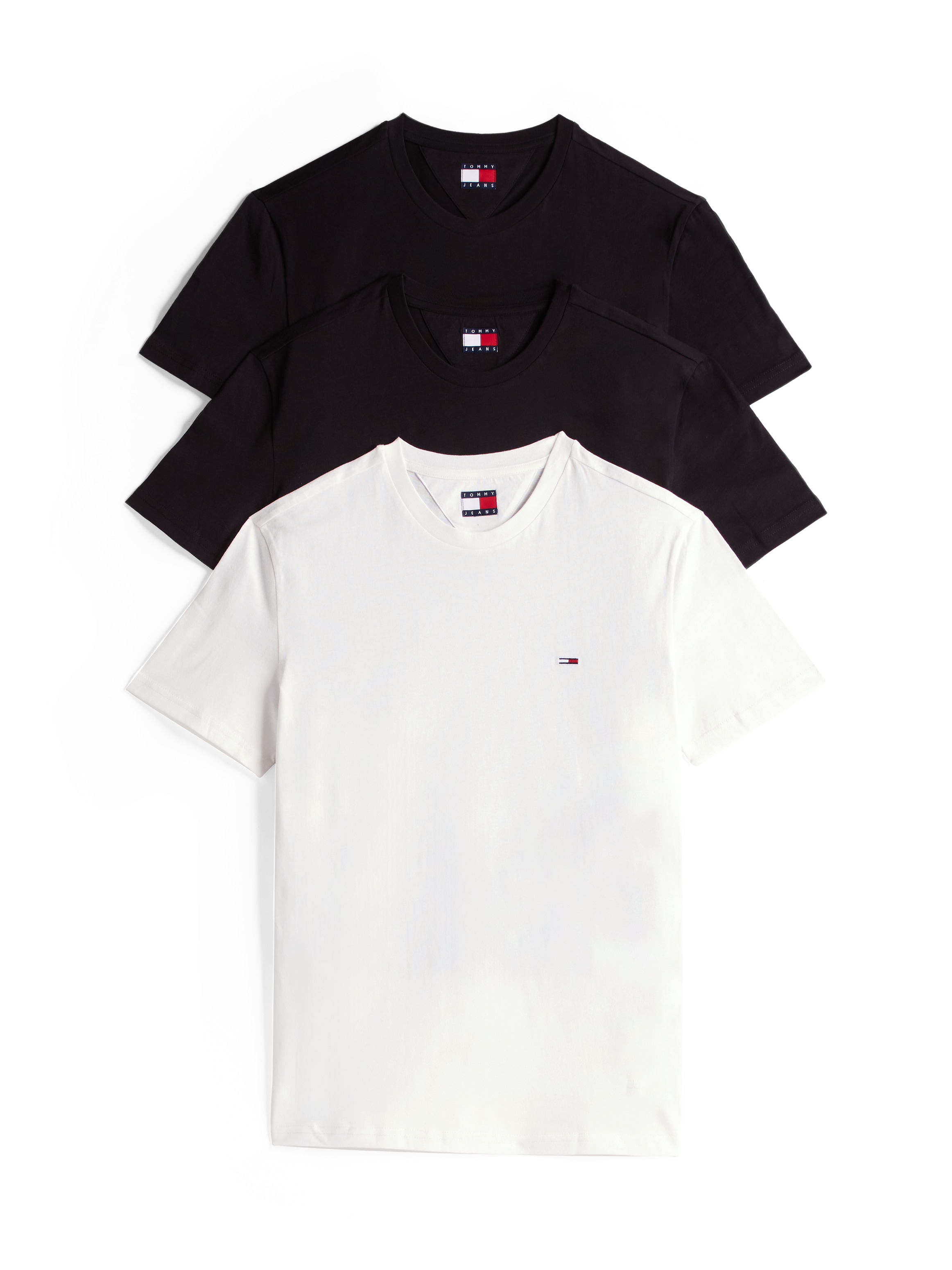 Tommy Jeans T-Shirt »TJM XSLIM 3 PACK TEE«, Mit Rundhalsausschnitt