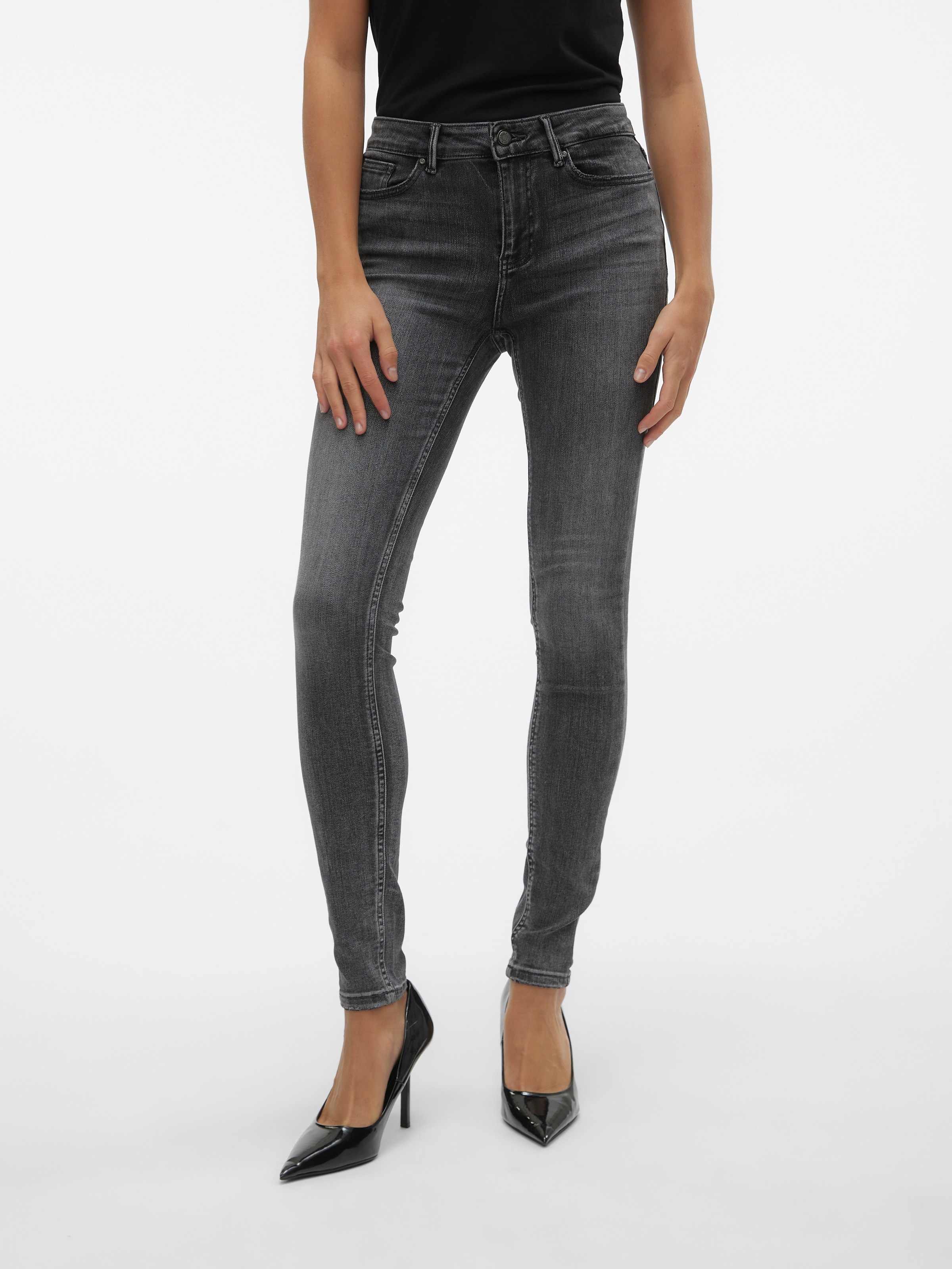 Vero Moda Skinny-fit-Jeans "VMFLASH MR SKINNY JEANS LI213 NOOS" Baumwollmis günstig online kaufen