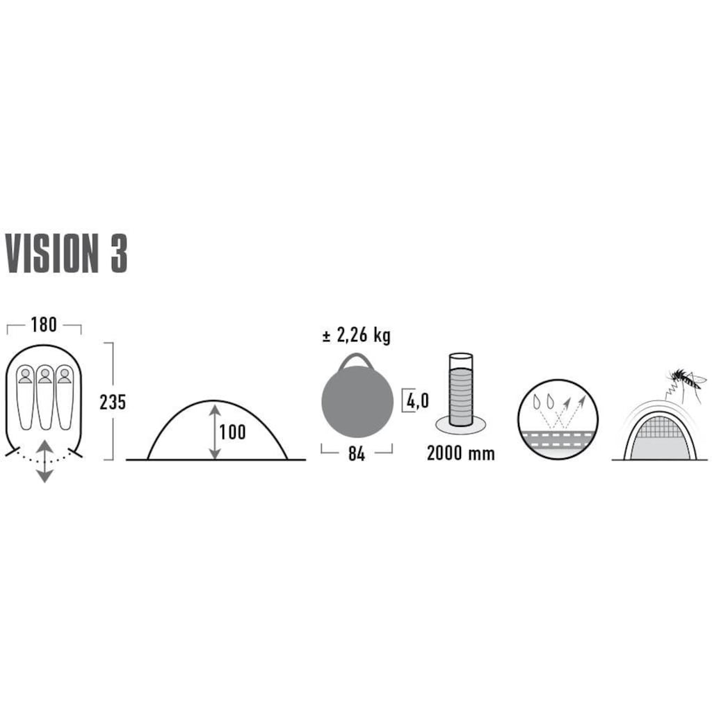 High Peak Wurfzelt »Pop up Zelt Vision 3«, 2 Personen, (mit Transporttasche)