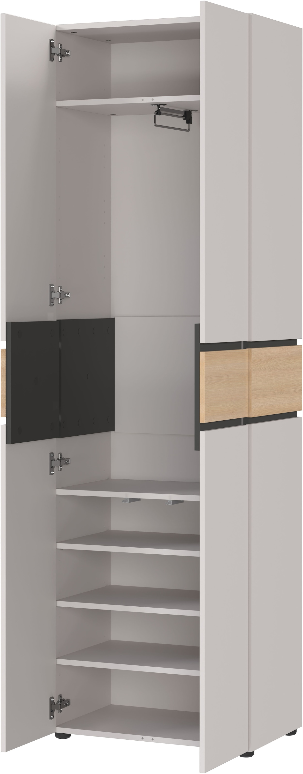 GERMANIA Garderobenschrank »Arluno« 1 Stk. tlg. Breite 60cm, ausziehbare  Kleiderstange, Push-to-open, Made in Germany