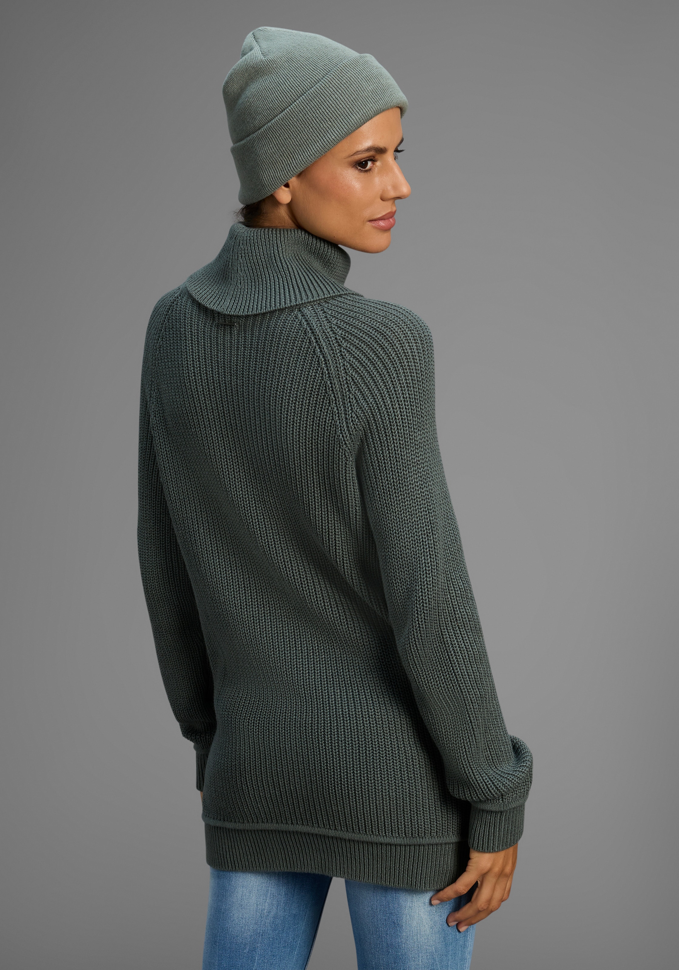 KangaROOS Longpullover, mit Schlitzen am Saum