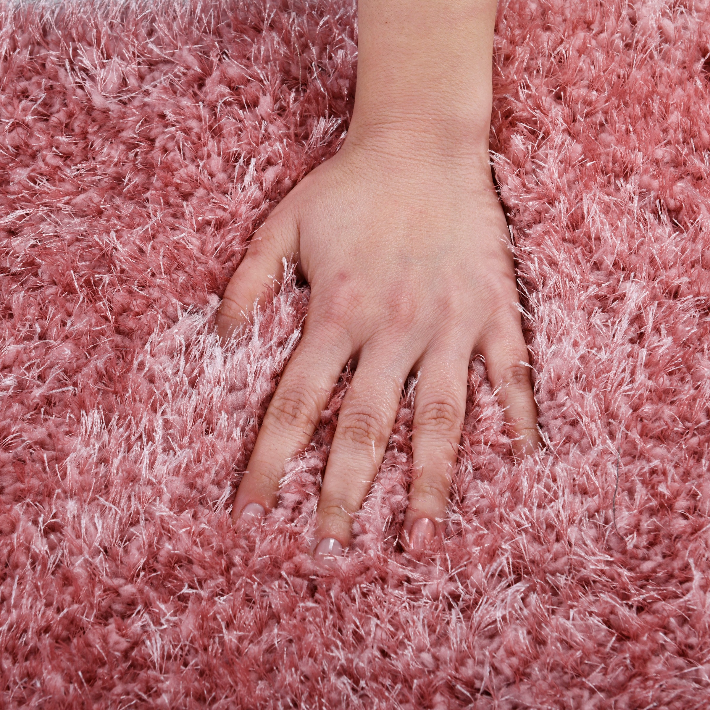Home affaire Hochflor-Teppich »Malin«, rechteckig, Shaggy in Uni-Farben,  einfarbig, leicht glänzend, besonders weich | BAUR | Shaggy-Teppiche
