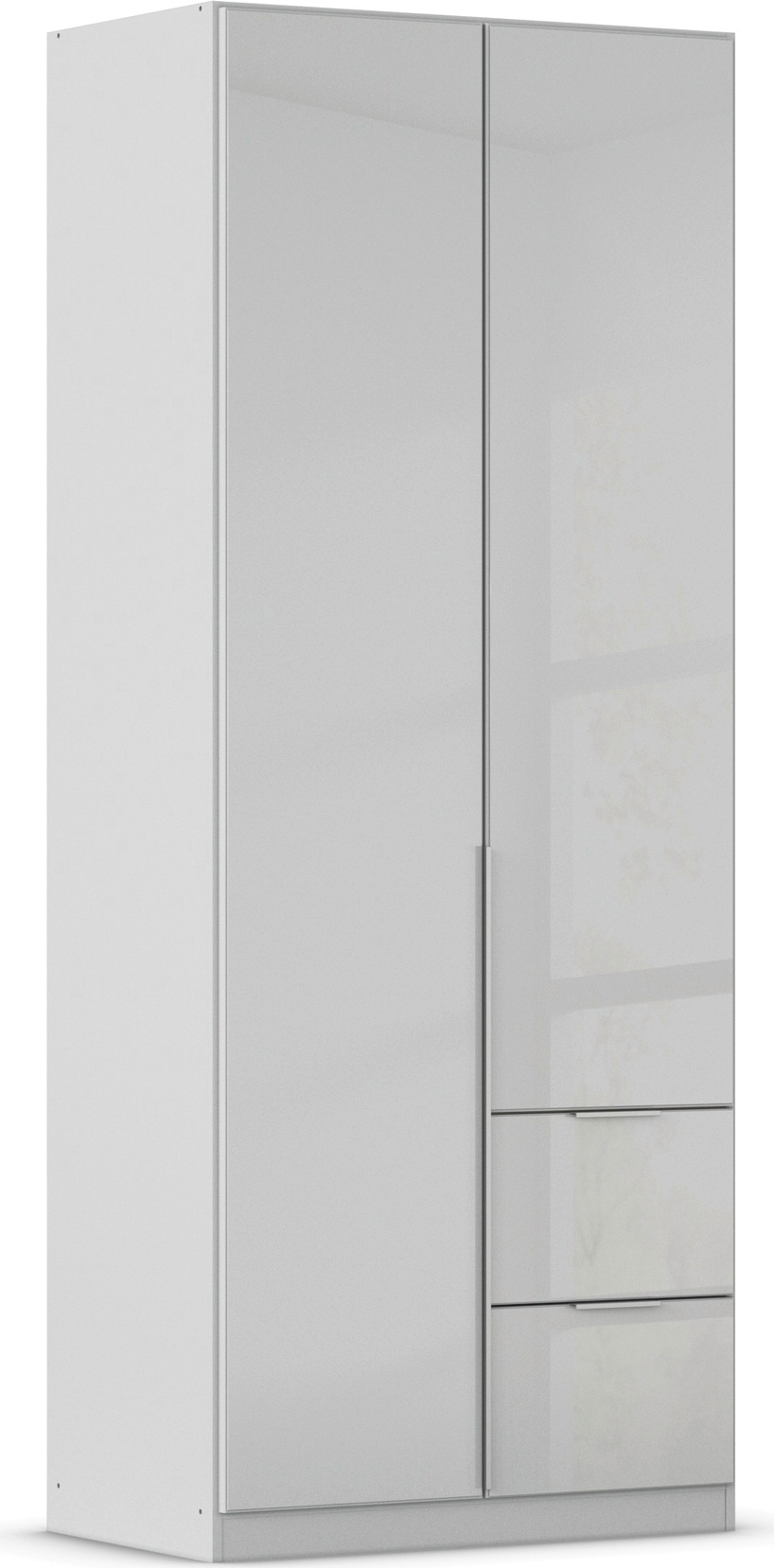 OTTO home Drehtürenschrank "Kleiderschrank Kleiderschränke Schrank Garderobe AGORDO mit Glasfront" in zwei Griff-Farben, Breiten 91-360 cm, mit Außenschubkästen, in 7 Breiten und 2 Höhen MADE IN GERMANY