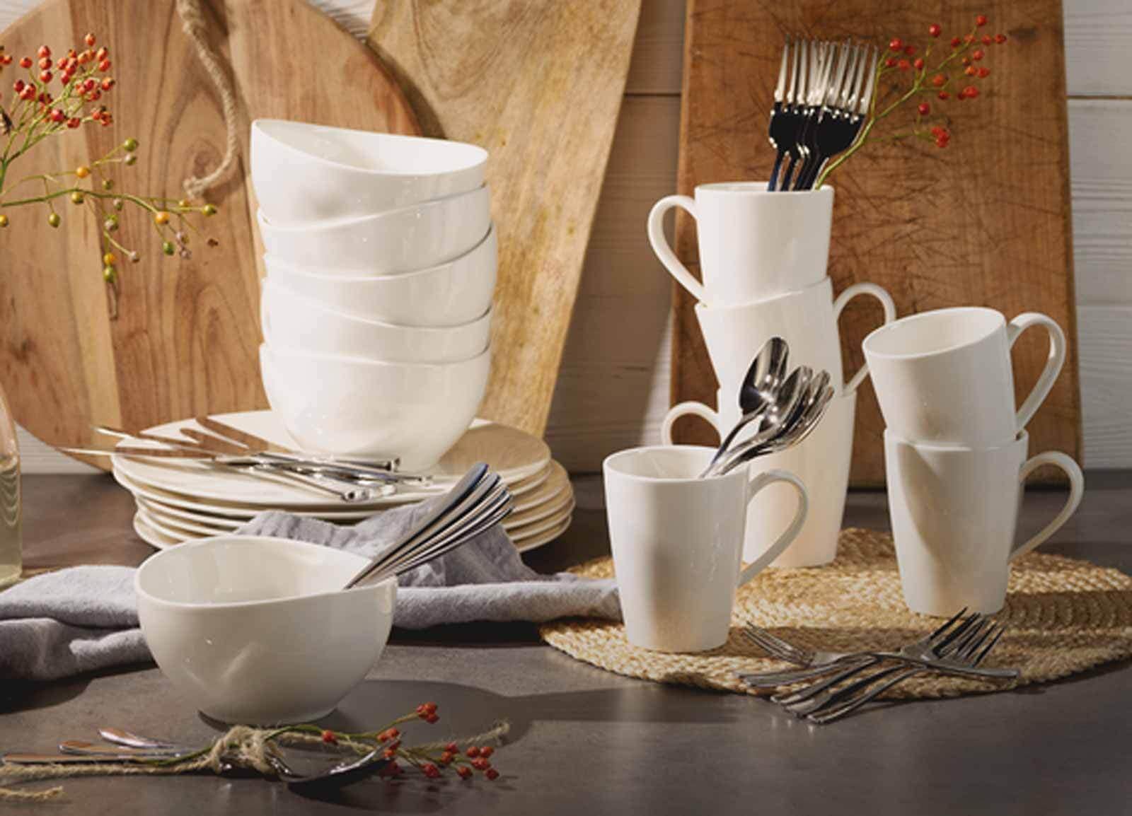 Villeroy & Boch Besteck-Set »Tafelbesteck Voice Basic 30er Set beige«