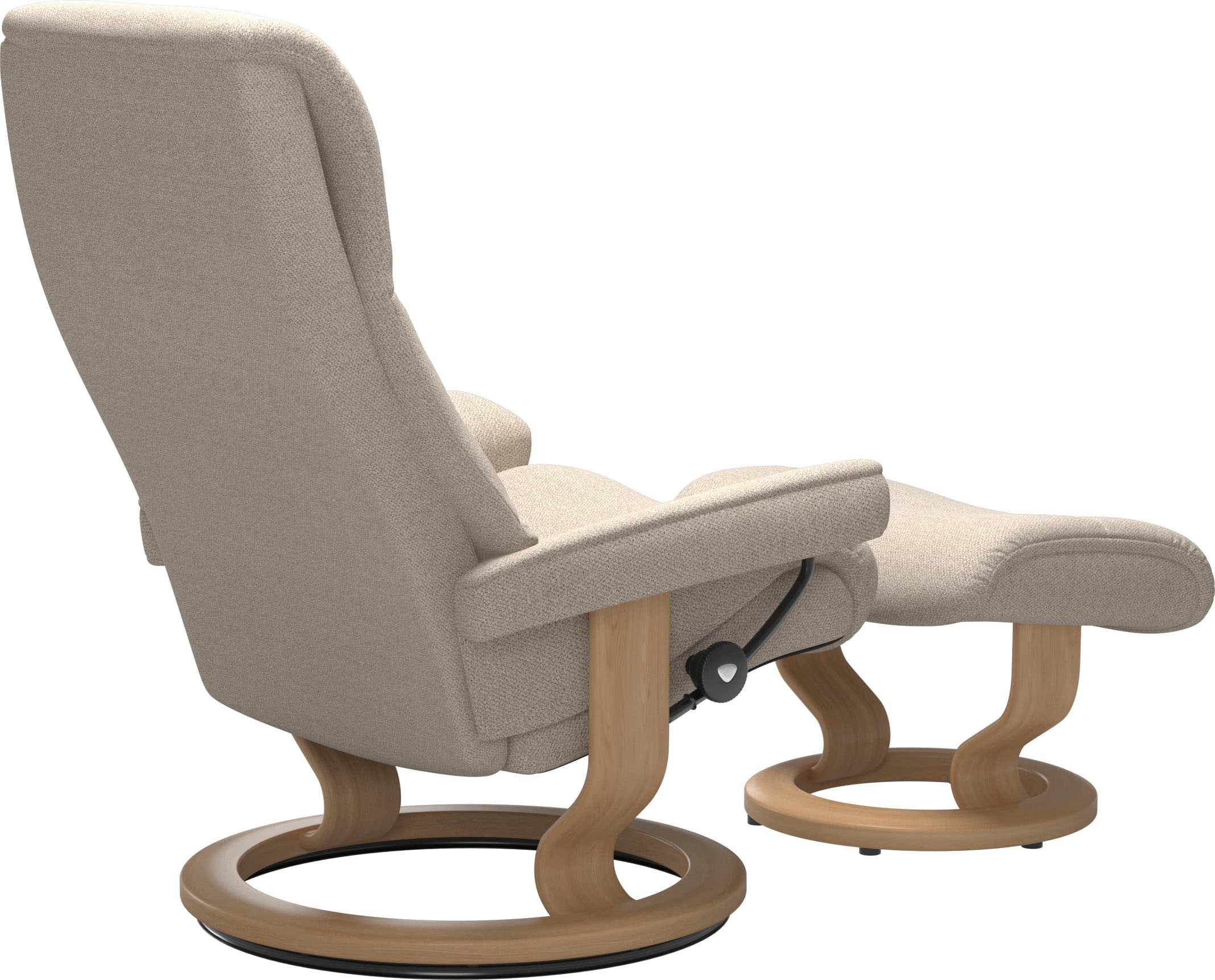 Stressless® Relaxsessel »View«, (Set, Relaxsessel mit Hocker), mit Classic Base, Größe M,Gestell Eiche