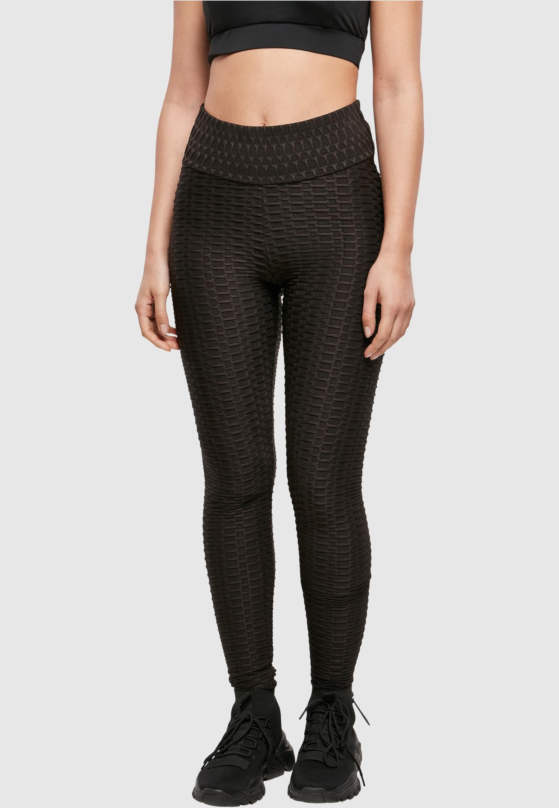 URBAN CLASSICS Leggings »Urban Classics Damen Ladies High Waist Honeycomb Leggings«, (1 tlg.)
