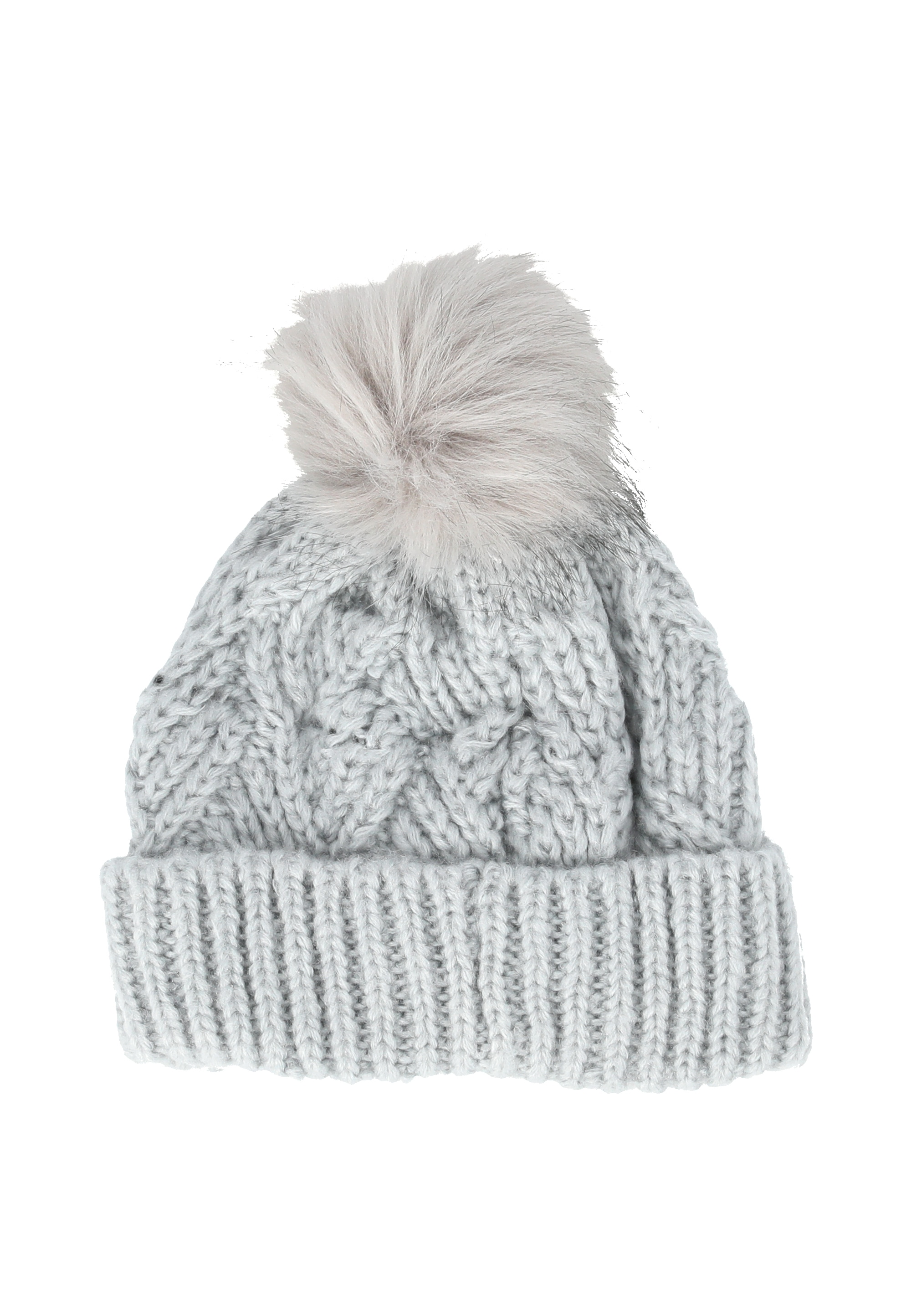 ZIGZAG Beanie "Rachel", mit wärmendem Strickmuster mit stylischer Bommel