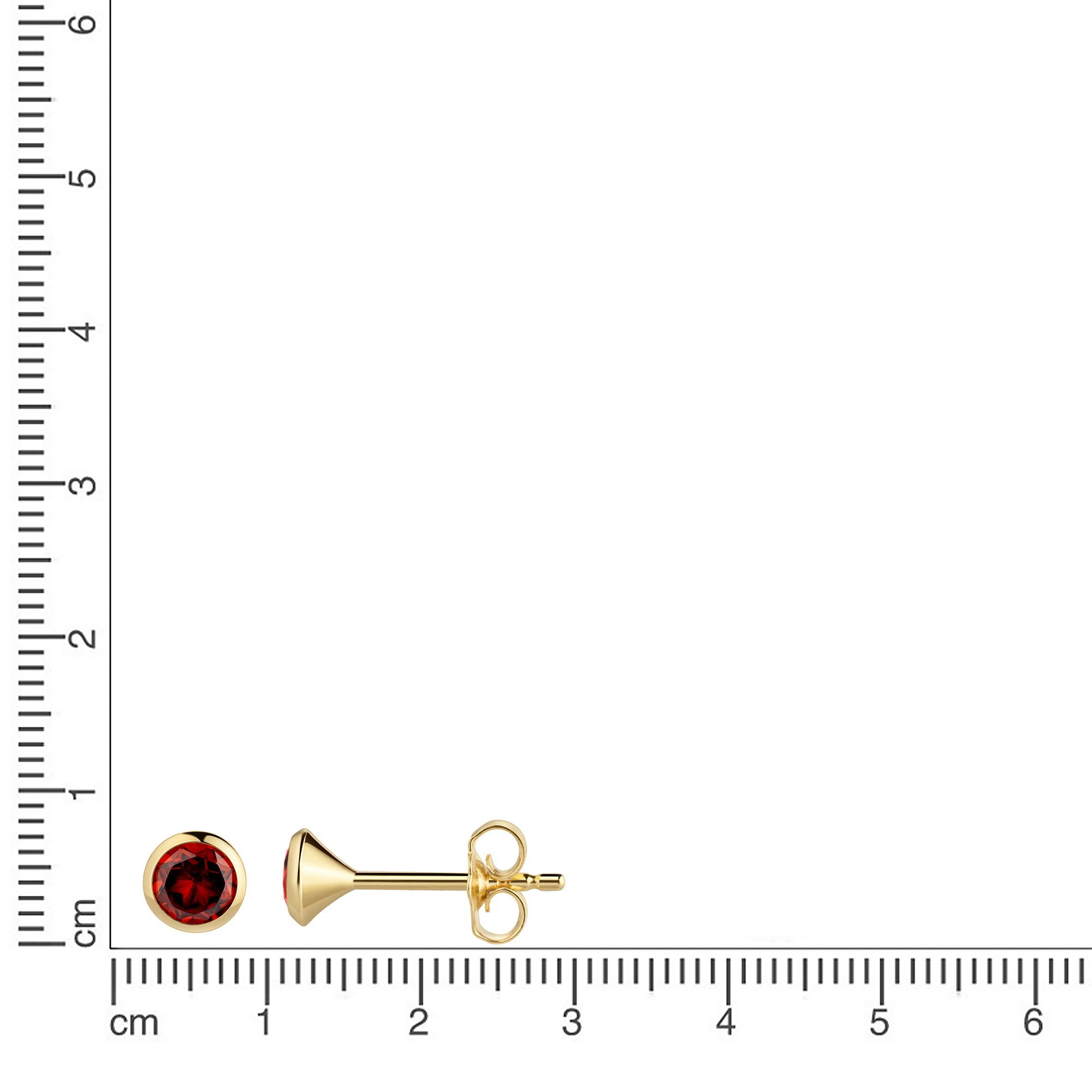 Vivance Paar Ohrstecker »585/- Gelbgold Granat«