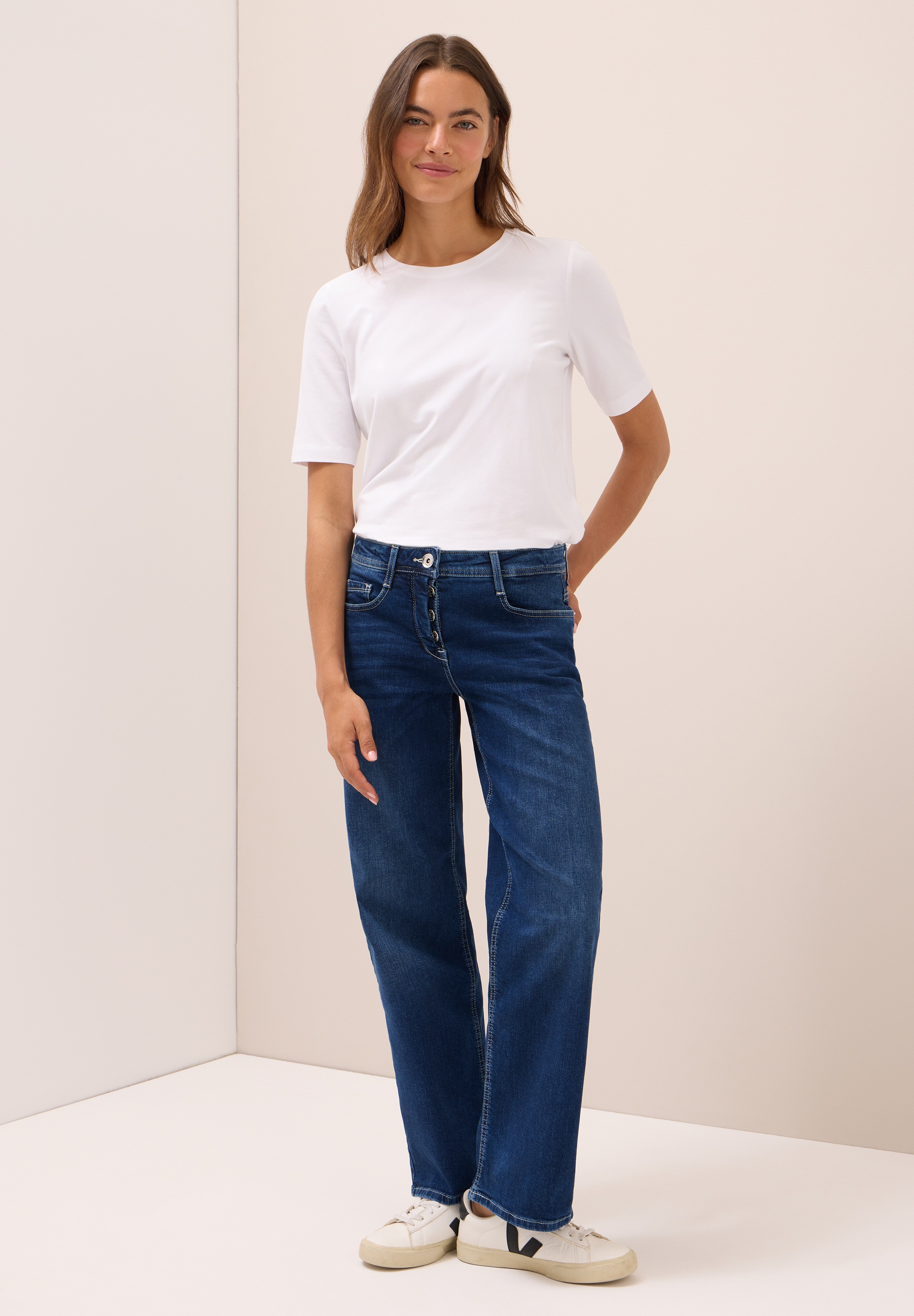 STREET ONE Loose-fit-Jeans, aus Baumwolle mit Stretchanteil