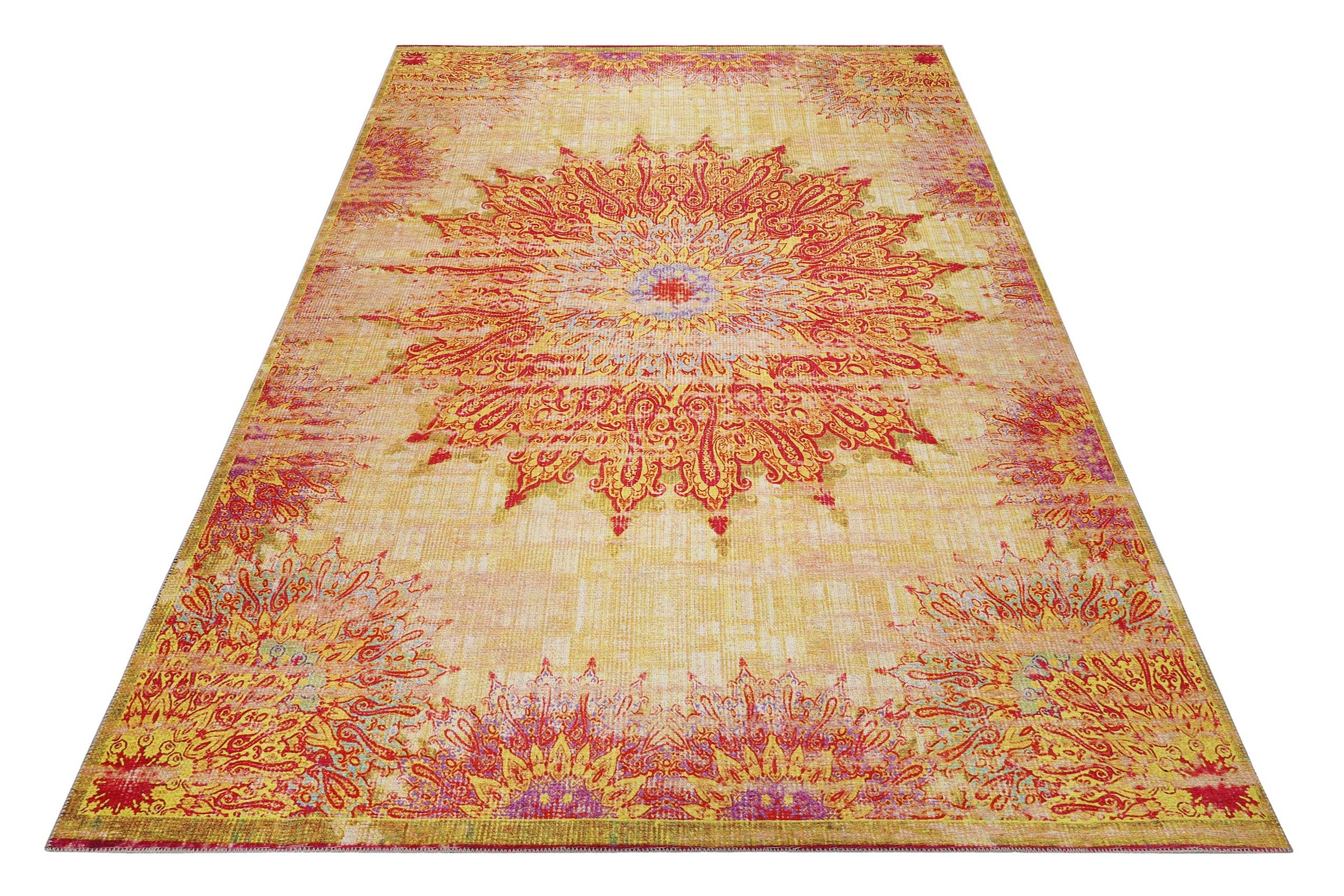 Wecon home Teppich "Rooftop" rechteckig 6 mm Höhe Vintage, Baumwolle, Kurzflor, Wohnzimmer, Schlafzimmer, Orient