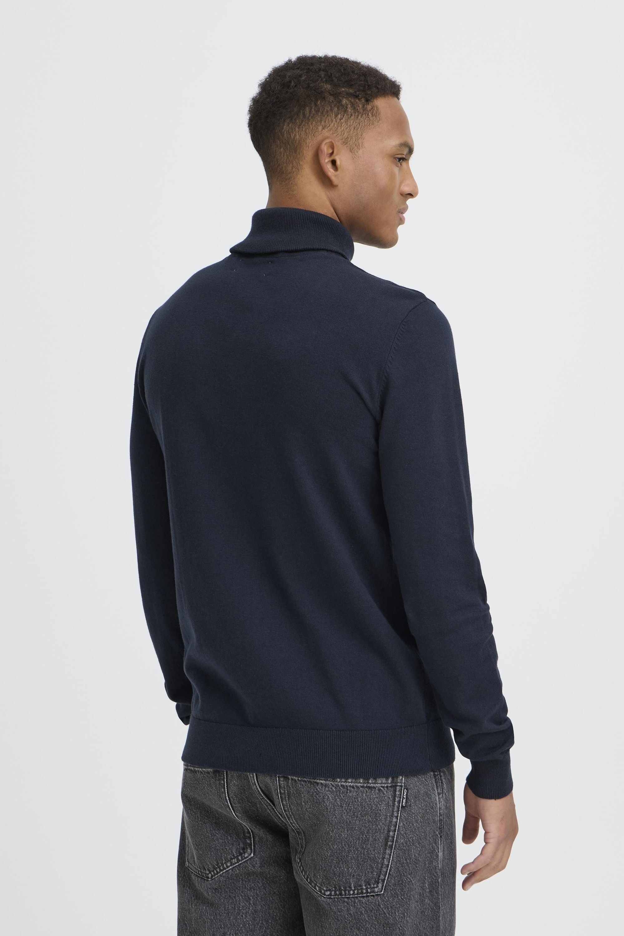 Rollkragenpullover BLEND "BHBryan", Herren, Gr. M, salute, Feinstrick, 70% Baumwolle, 30% Nylon, unifarben, Basic, normal normal, ohne Ausschnitt, Pullover Rollkragenpullover, Stilvoller Strickpullover mit Rollkragen 6