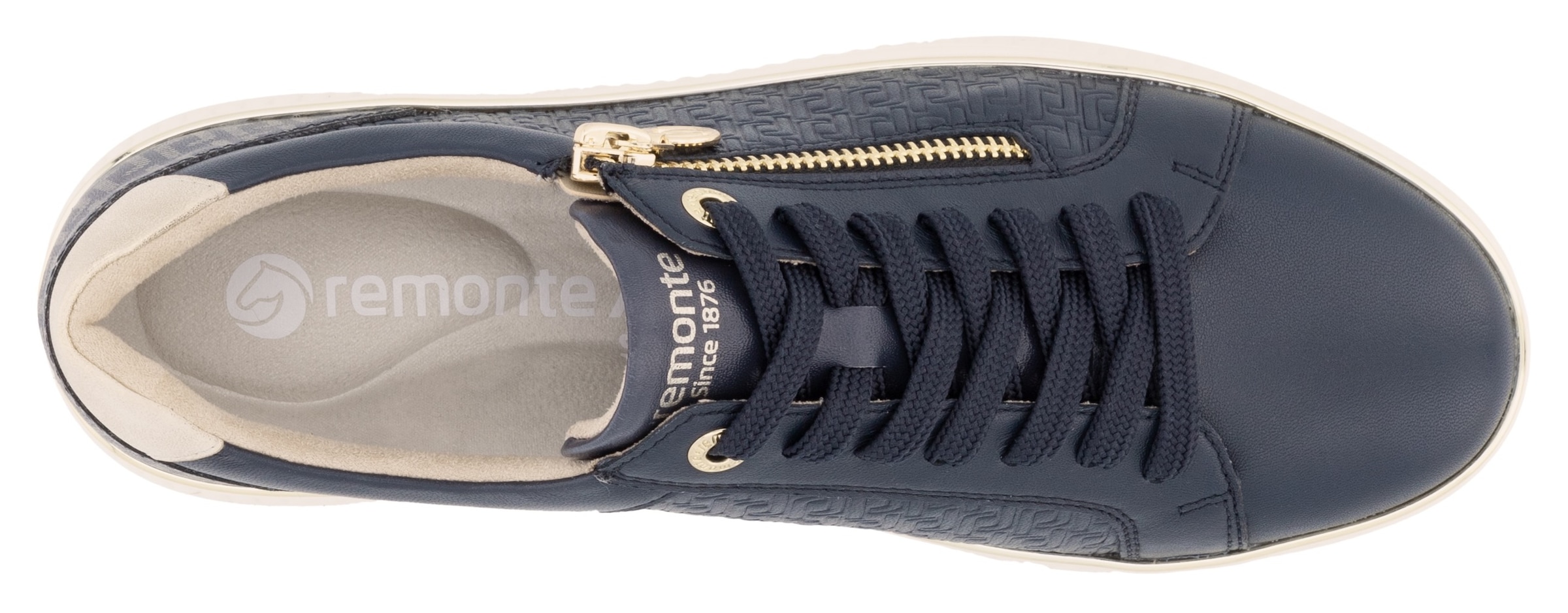 Remonte Plateausneaker, Freizeitschuh, Halbschuh, Schnürerschuh, seitlicher Reißverschluss