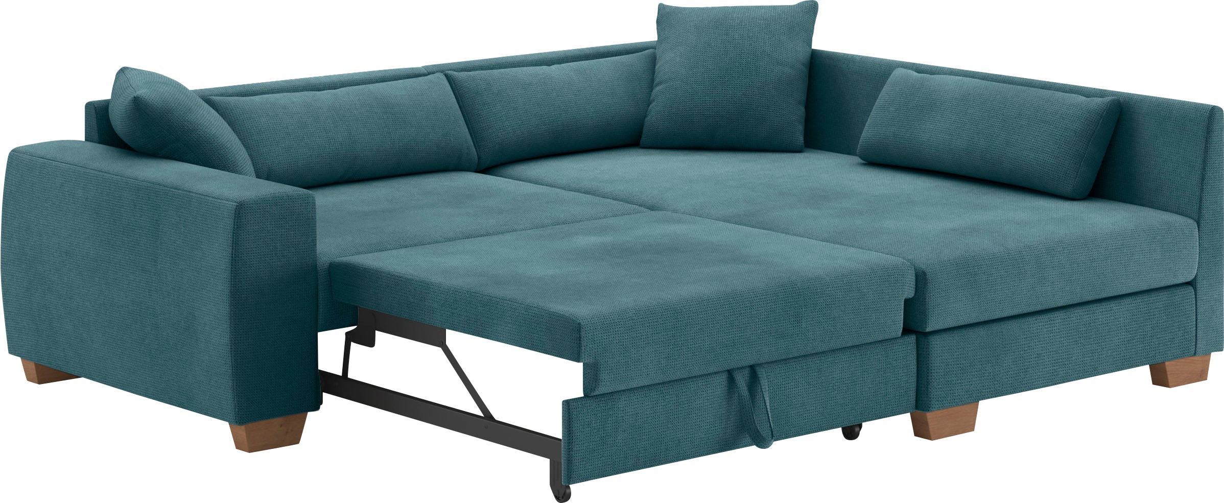 Mr. Couch Ecksofa »Helena L-Form«, Mit Federkern, wahlweise mit Bettfunktion und Taschenfederkern