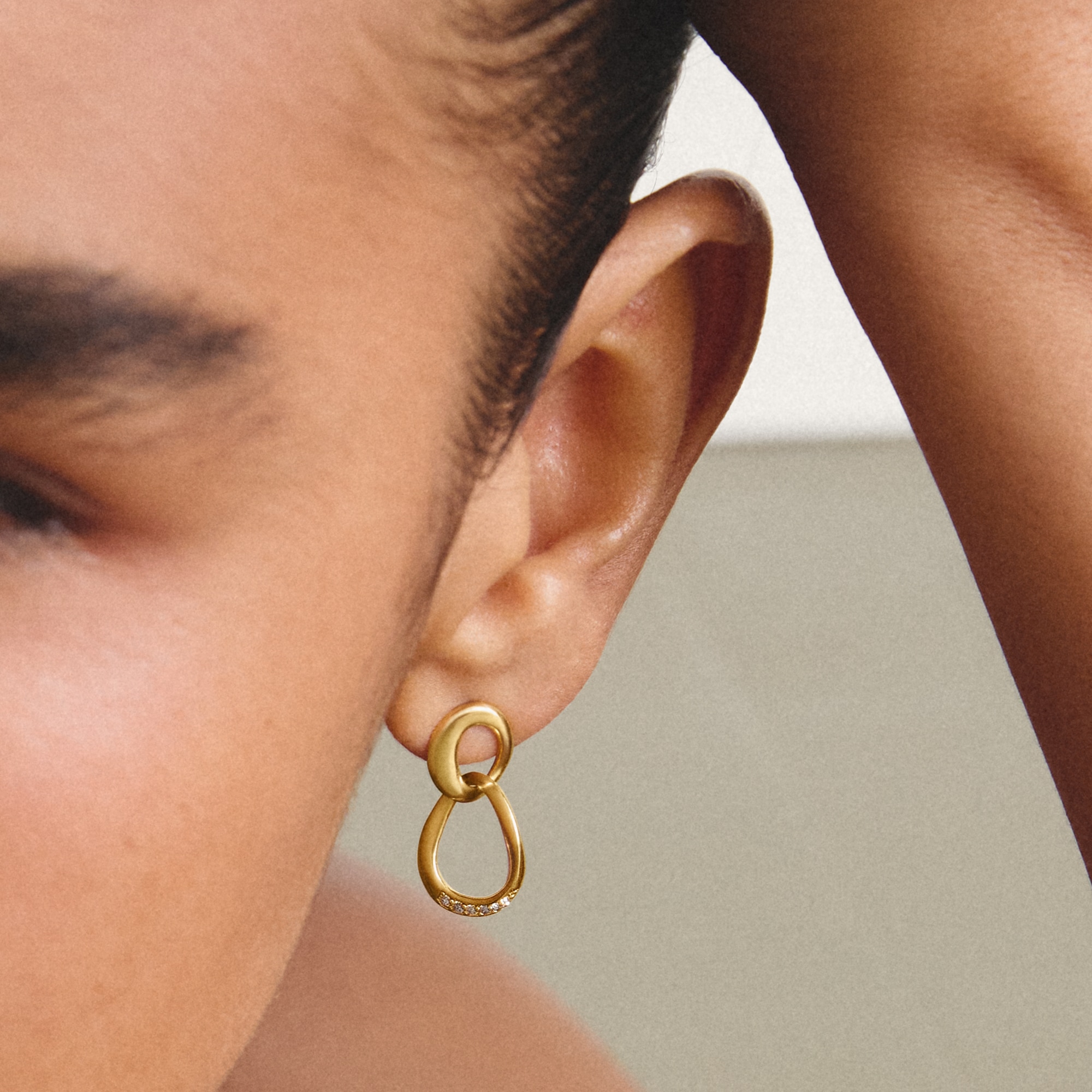 THOMAS SABO Paar Ohrstecker »Together Ohrringe gelbgoldfarben« mit Zirkonia (synth.)