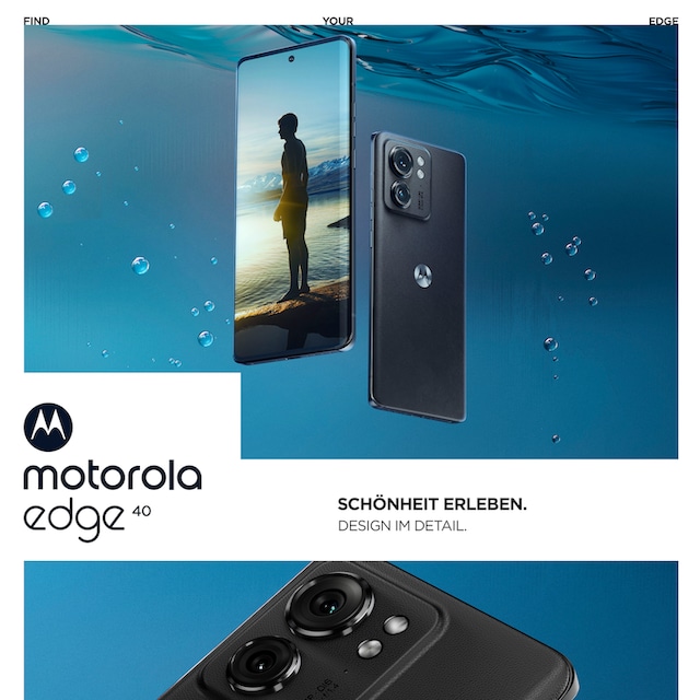 Motorola Smartphone »Edge 40«, eclipse black, 16,63 cm/6,55 Zoll, 256 GB  Speicherplatz, 50 MP Kamera | BAUR