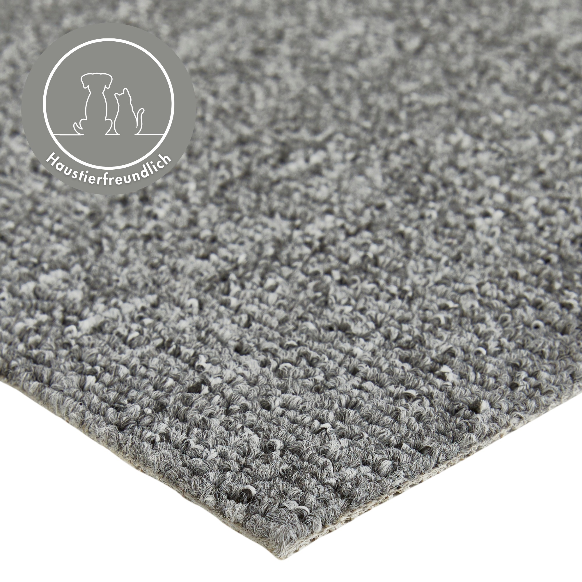 Teppichboden ANDIAMO "Rambo, Feinschlinge, Gesamthöhe 4,5 mm, Made in Netherlands", grau, B:400cm L:200cm, Kunstfaser, Teppiche, meliert, Breite 400 cm oder 500 cm, strapazierfähig & pflegeleicht 2