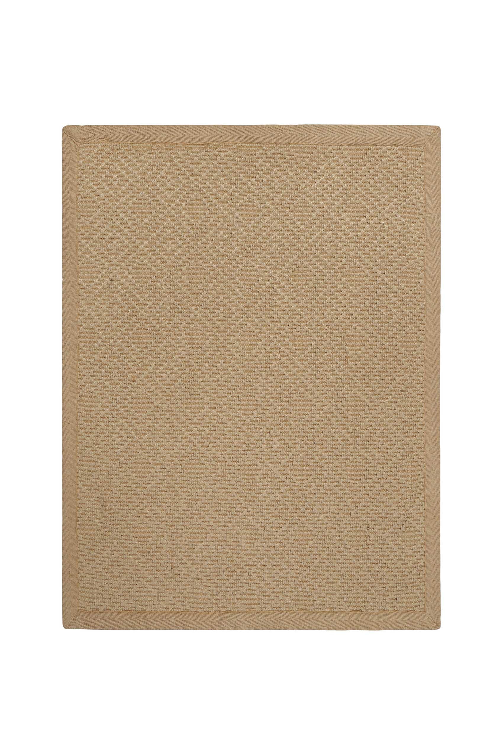 Teppich WECON HOME "Hugo two, Juteteppich, als Läufer erhältlich", natur braun, B:60cm H:8mm L:80cm, Jute, Teppiche, Teppich, Naturfaser, 100% Jute, Sisal-Optik, pflegeleicht, Wohnzimmer, Raute
