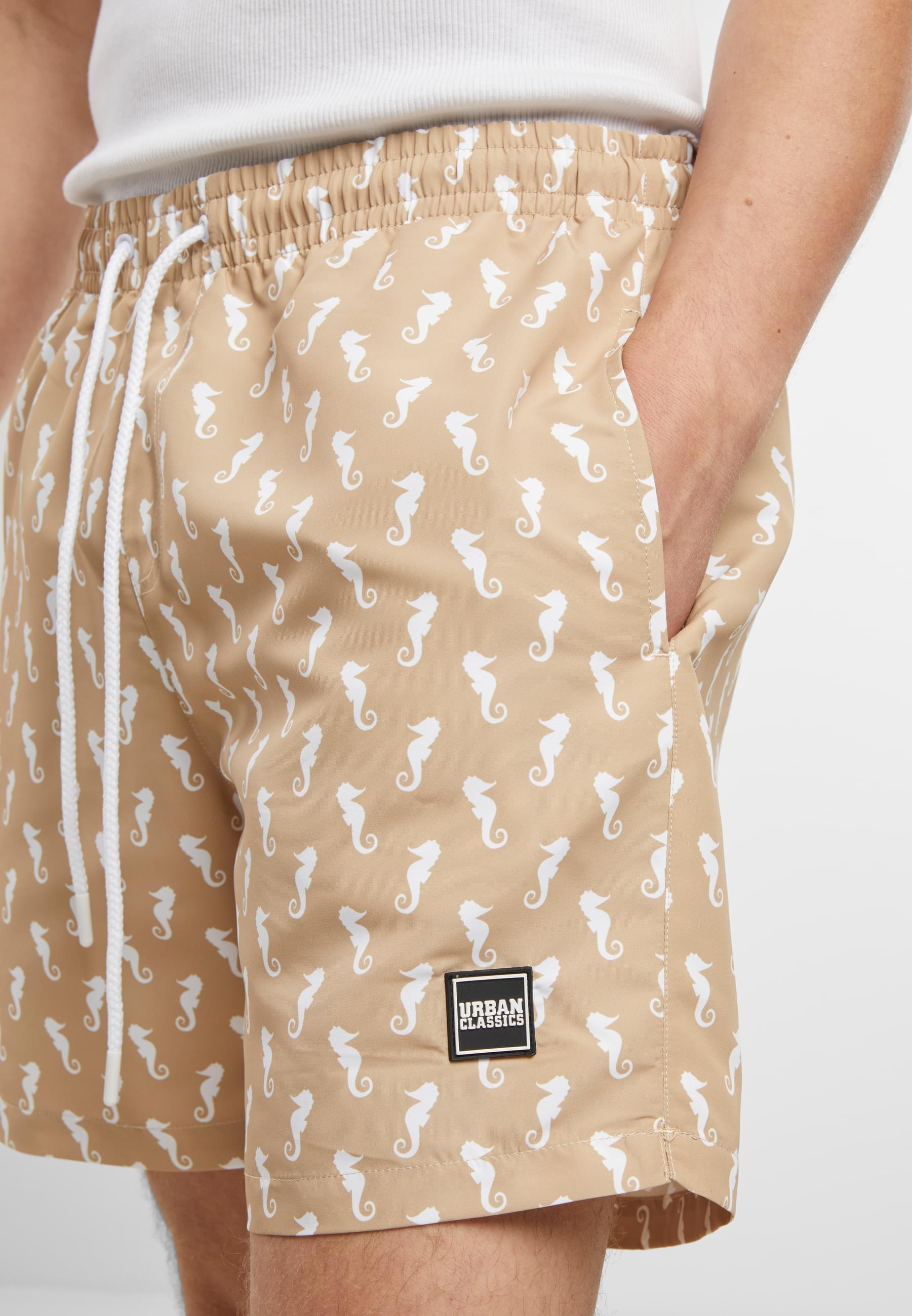 URBAN CLASSICS Badeshorts »Urban Classics Herren Pattern Swim Shorts«