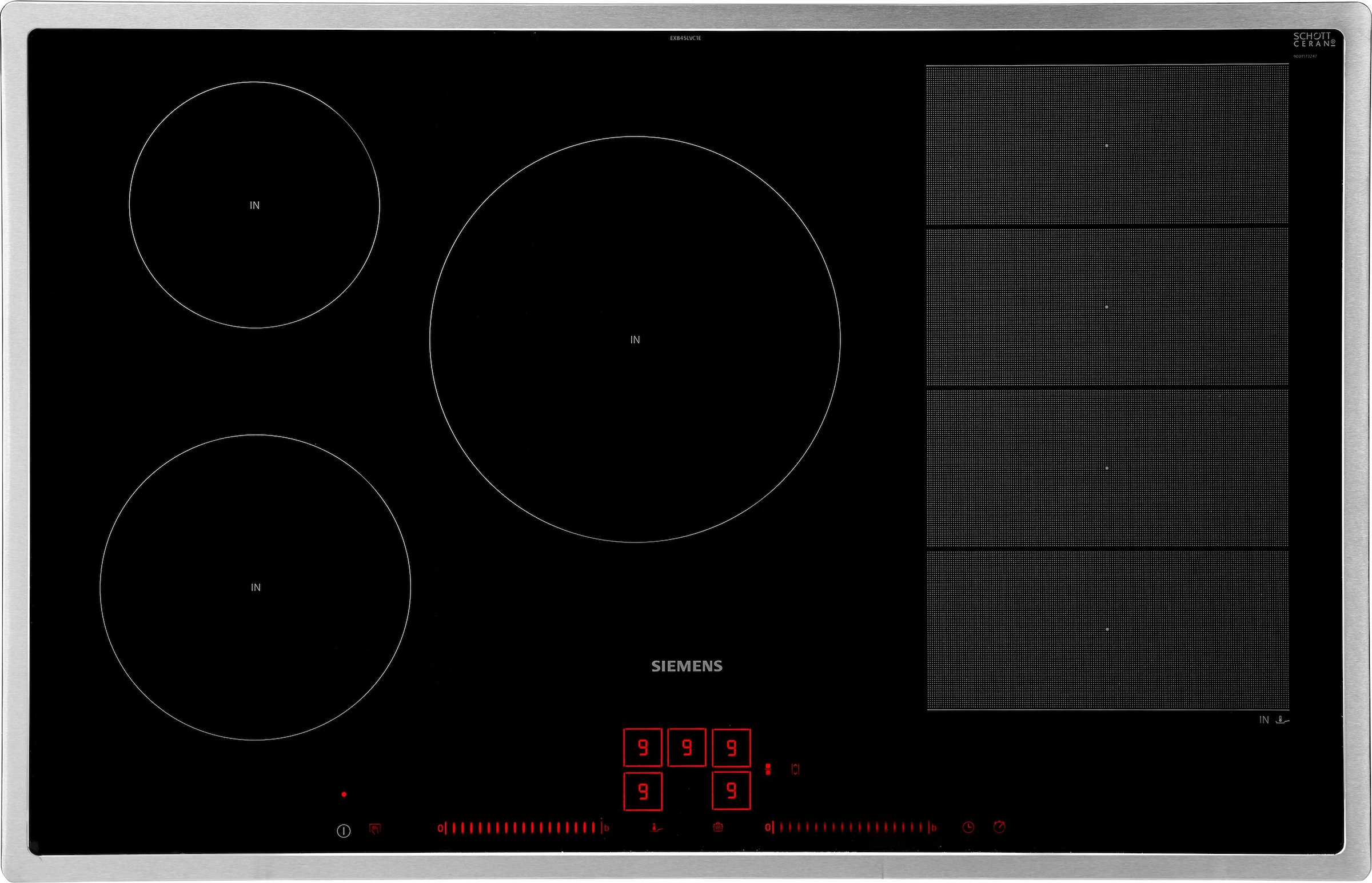 SIEMENS Flex-Induktions-Kochfeld von SCHOTT CERAN "EX845LVC1E", mit powerMove Plus