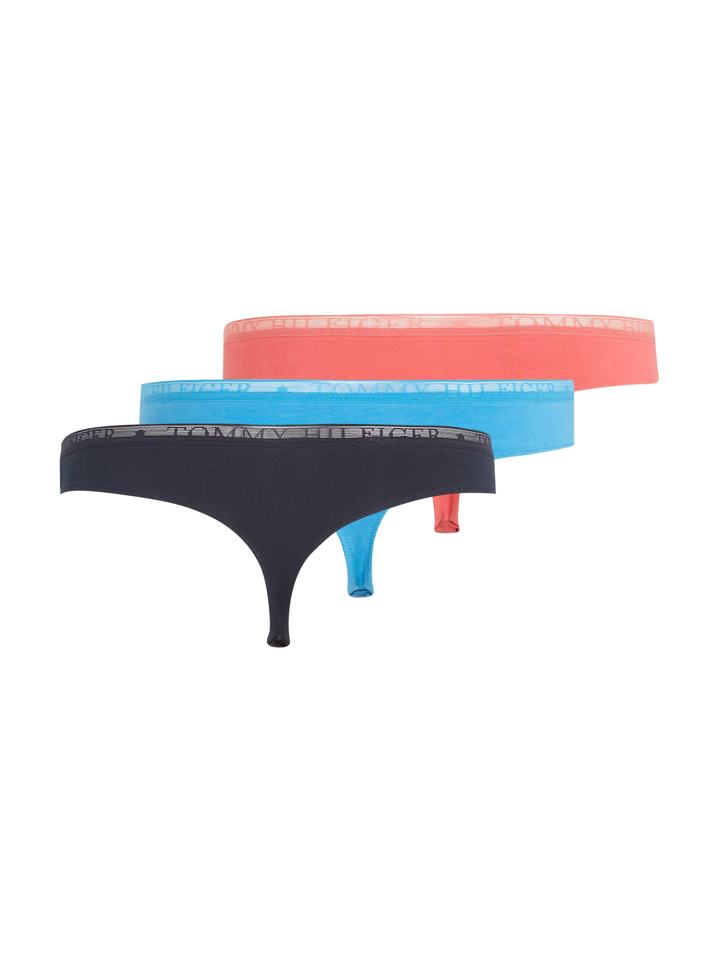 Tommy Hilfiger Underwear Slip »LACE 3P THONG (EXT SIZES)«, (Packung, 3er-Pack), mit Tommy Hilfiger Logobund