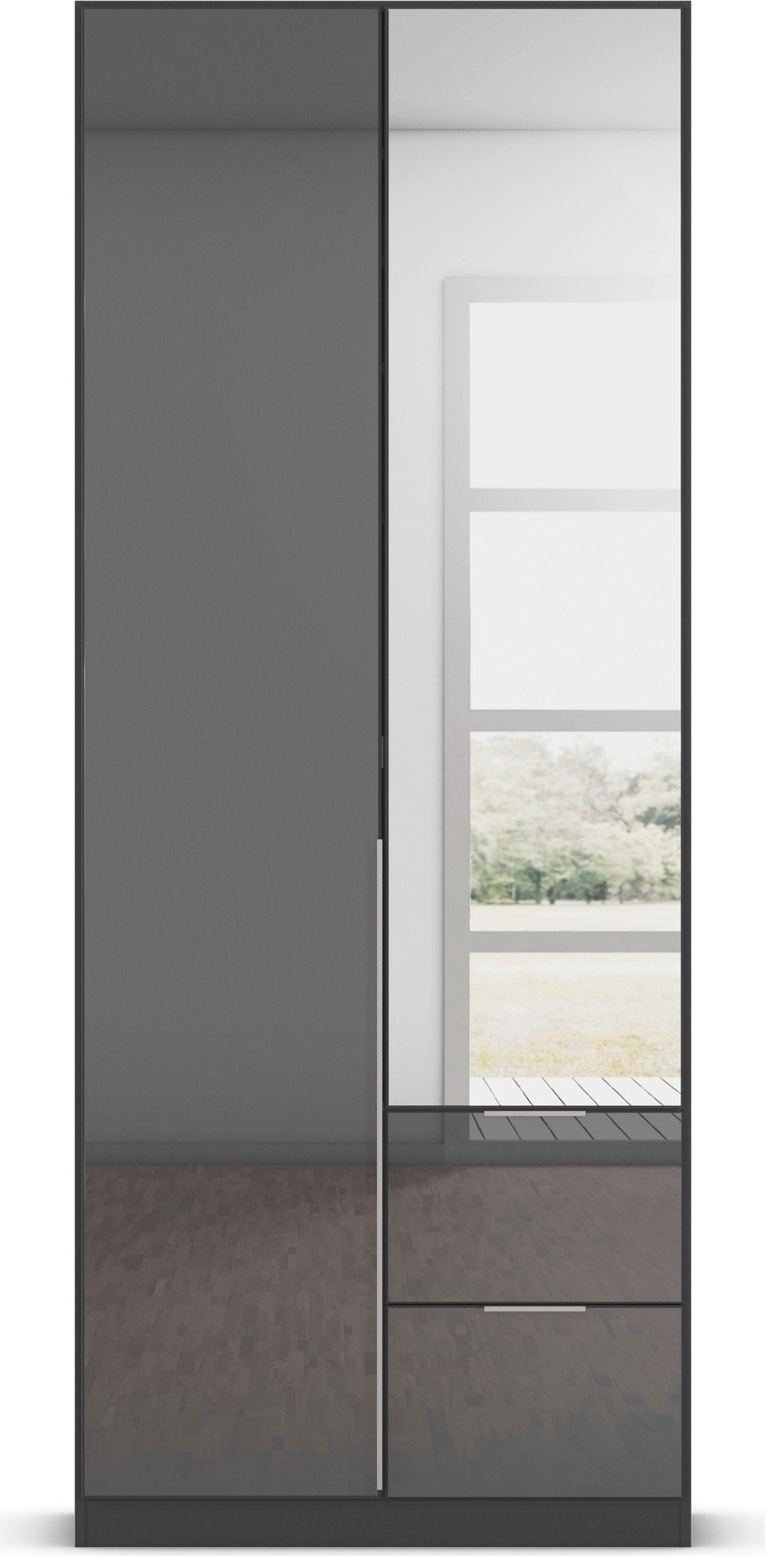 rauch Drehtürenschrank »Kleiderschrank Kleiderschränke Schrank Garderobe AGORDO mit Glasfront«, mit Außenschubkästen, in 6 Breiten und 2 Höhen MADE IN GERMANY