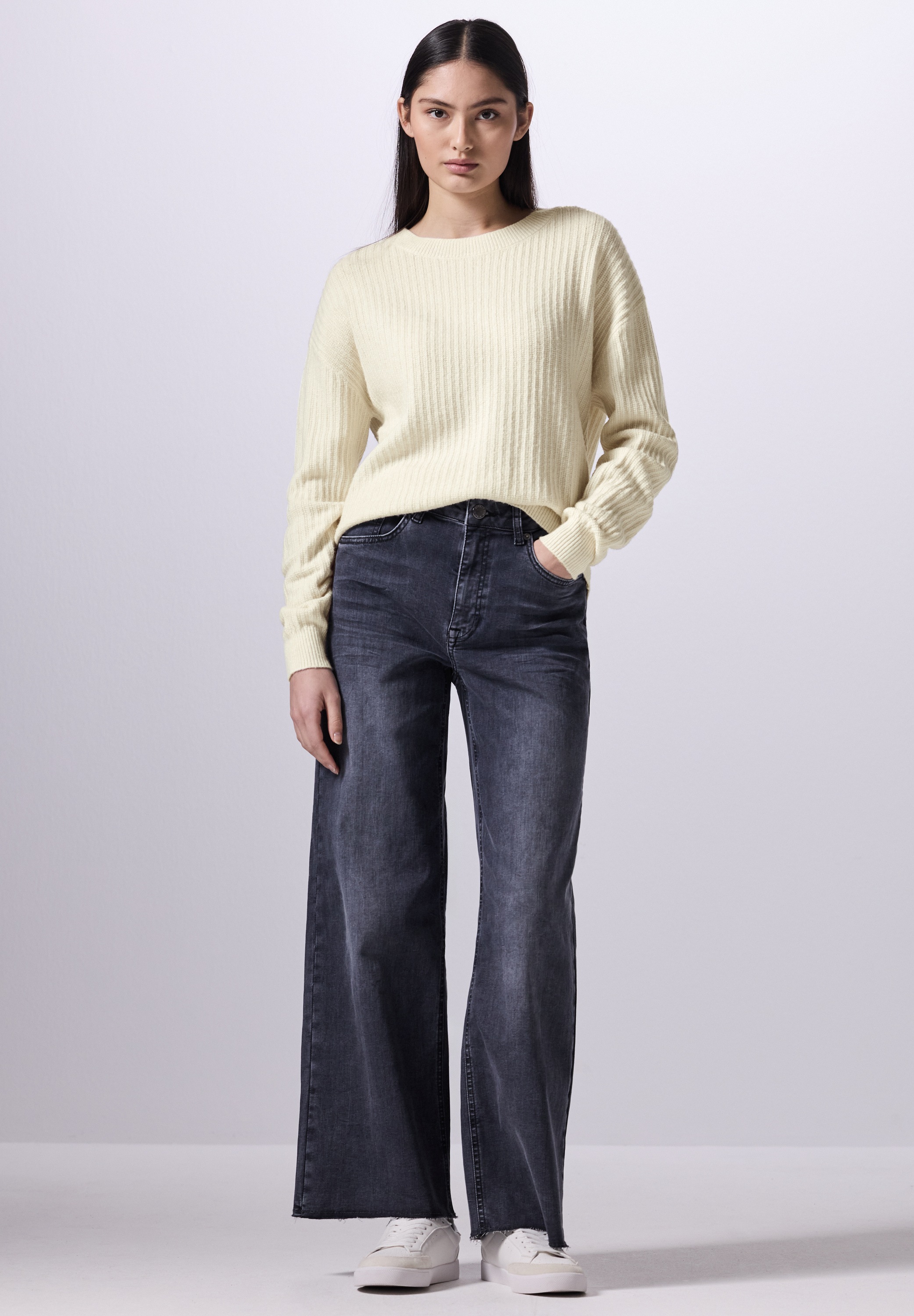 Thumbnail - STREET ONE STUDIO Strickpullover, aus Baumwolle mit Stretchanteil