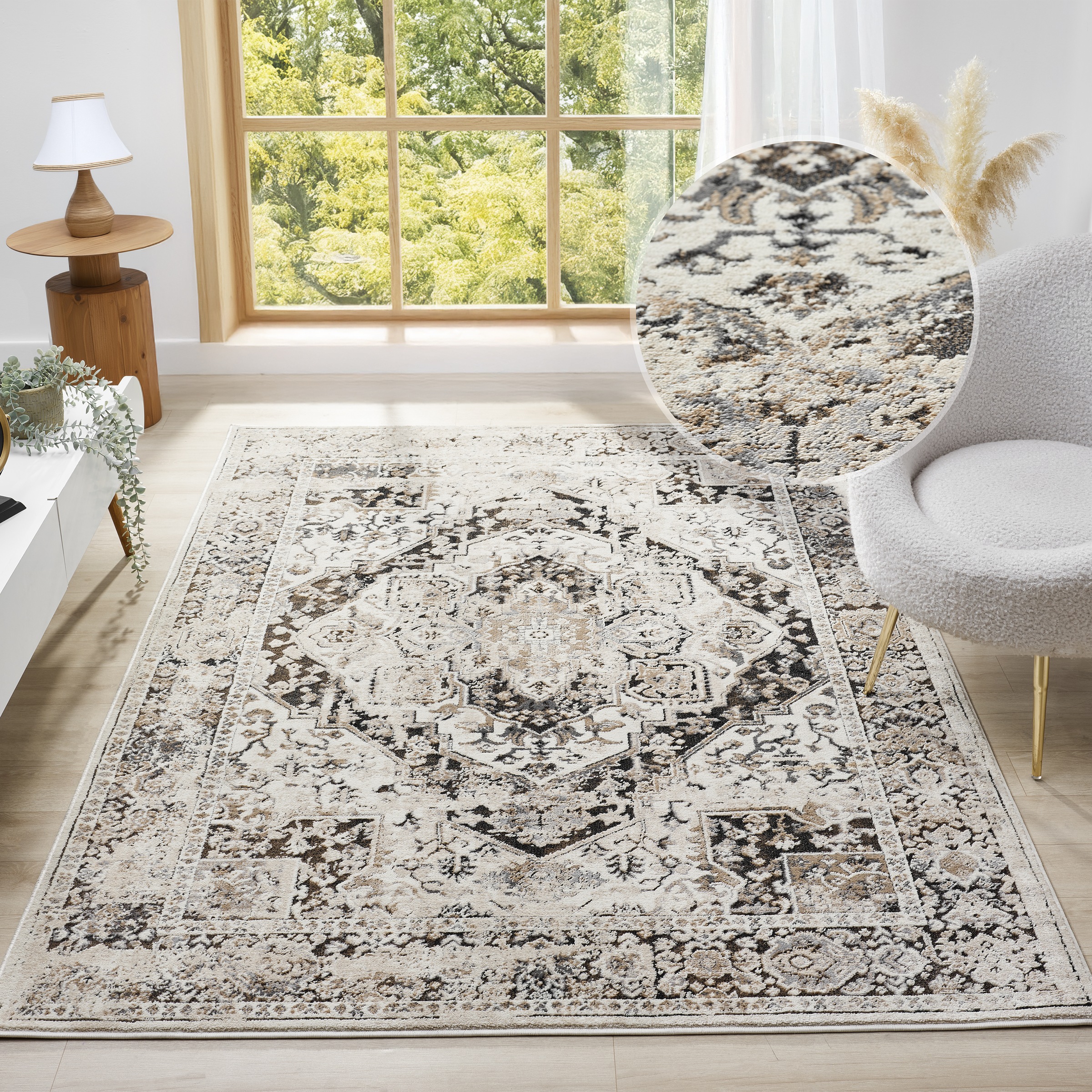 my home Teppich "Kylan, Hoch-Tief-Struktur, dezenter Glanz" rechteckig 9 mm günstig online kaufen