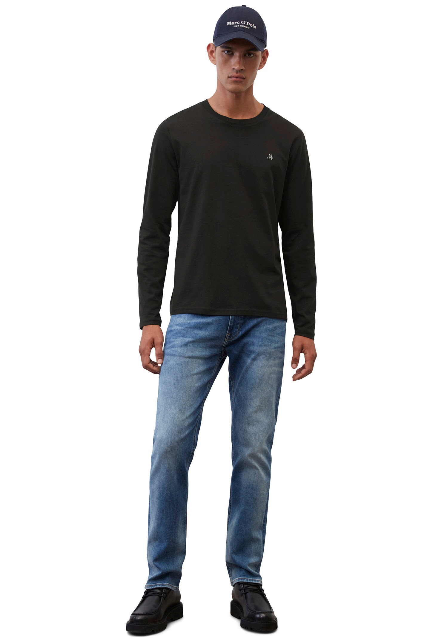 Thumbnail - Marc OPolo Langarmshirt, mit dezentem Logo-Print vorne