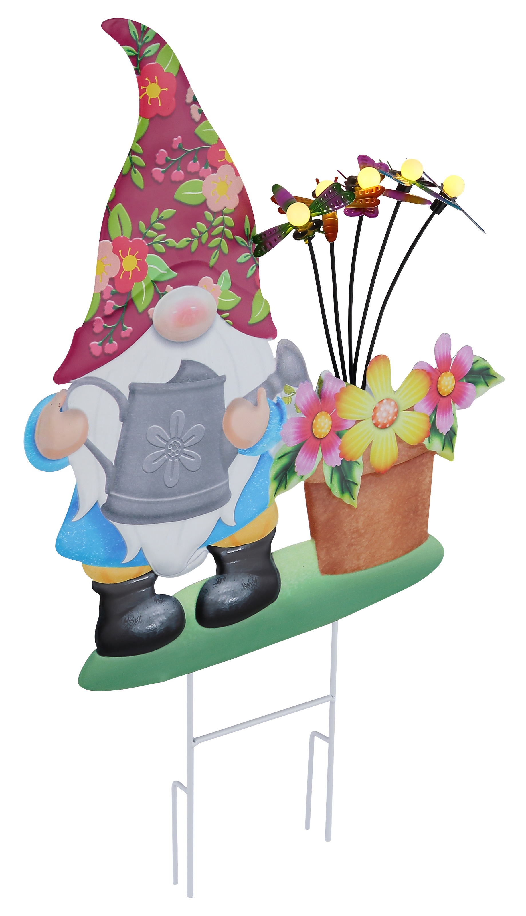 GLOBO LIGHTING LED Solarleuchte »SOLARLEUCHTE METALL BUNT, 5XLED« LED-Modul 1 Stk. Warmweiß Solar Garten Terrasse Außenbeleuchtung Dekoleuchten