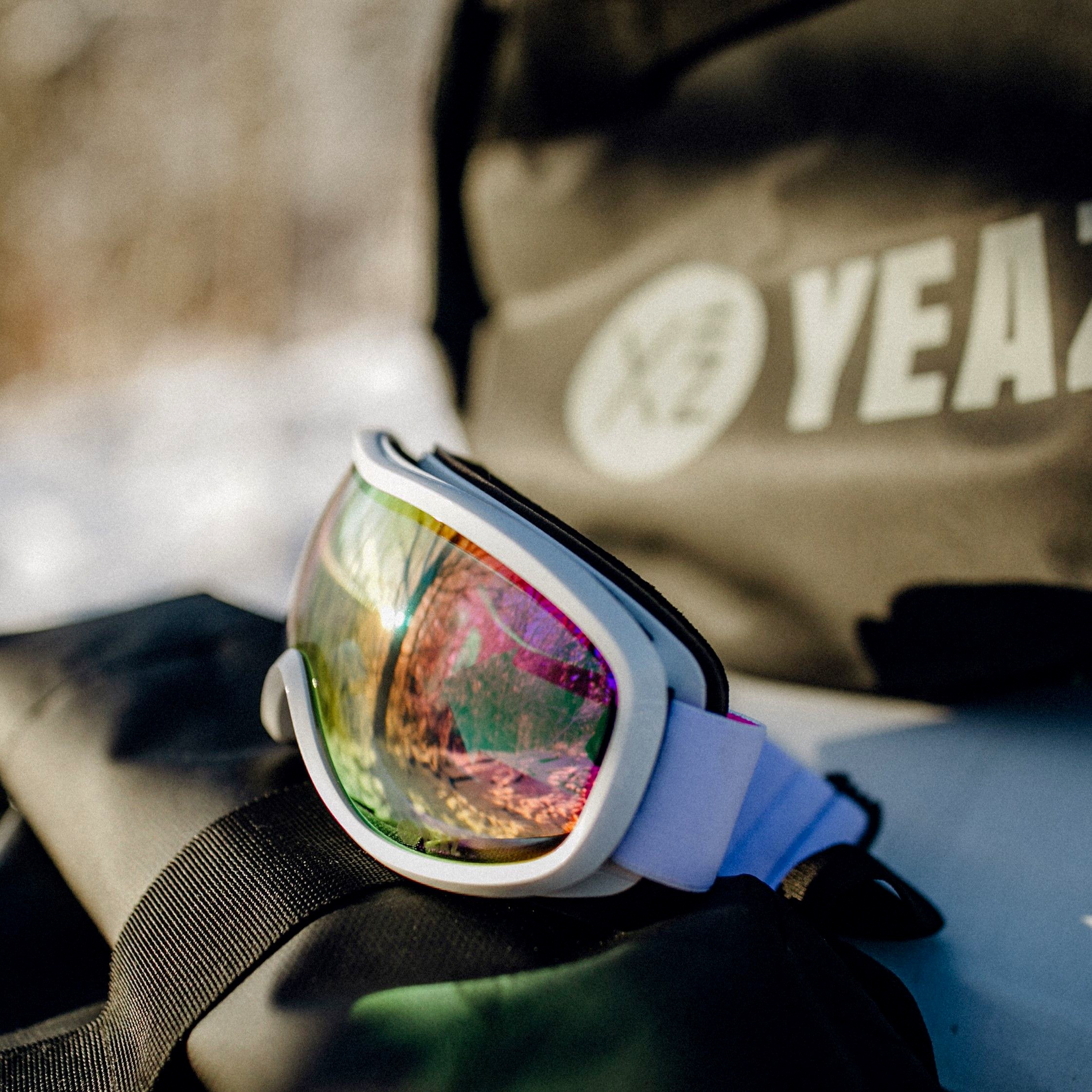 YEAZ Skibrille »Ski- und Snowboard-Brille pink/weiss STEEZE«