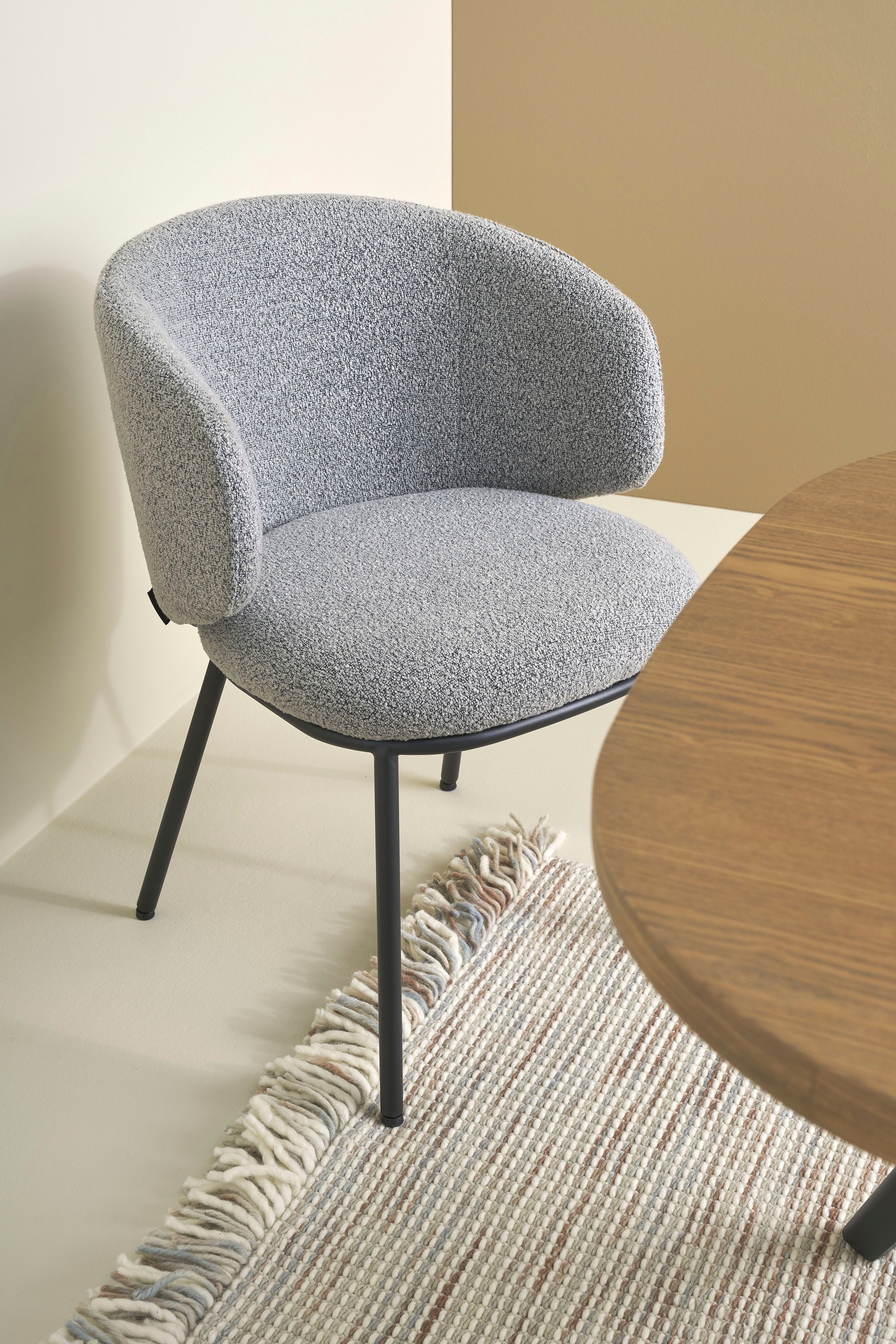 SCHÖNER WOHNEN-Kollektion Esszimmerstuhl »SUNJA« () 1 Stk.Bezug Bouclé, Untergestell Metall pulverbeschichtet