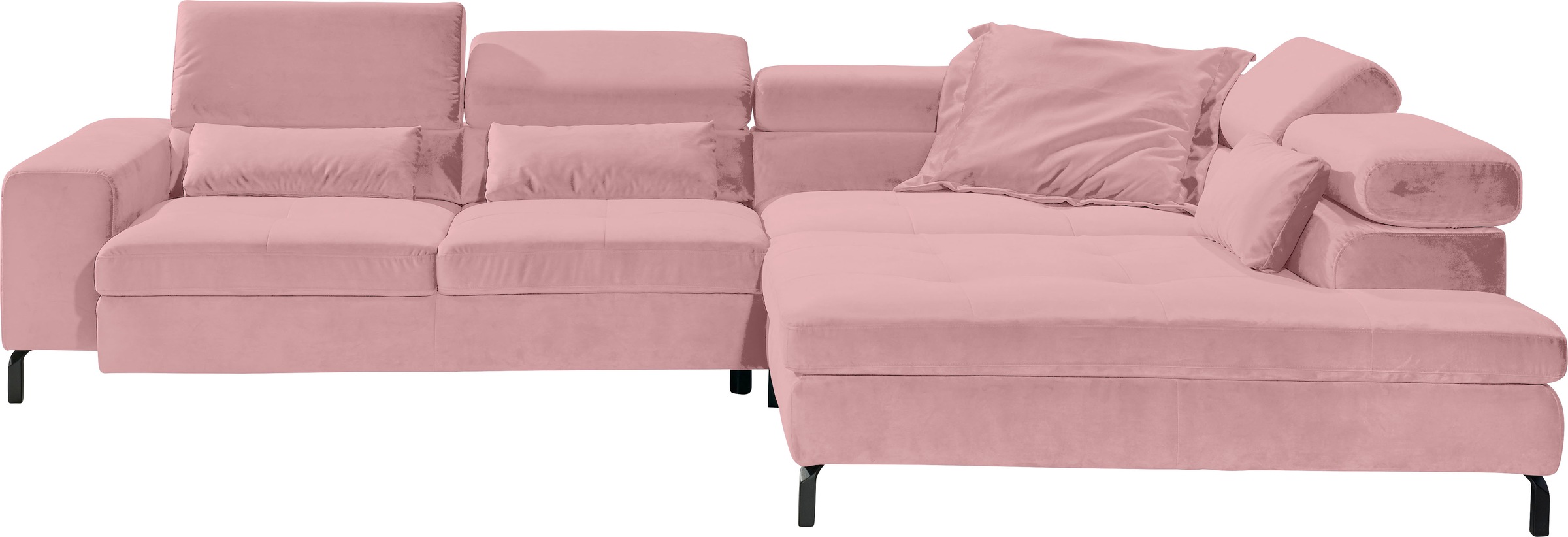 GALLERY M branded by Musterring Ecksofa »Felicia Due L-Form«, Wahlweise mit Sitzvorzug, inkl. Kopfteilverstellung, Sitzhöhe 40 cm