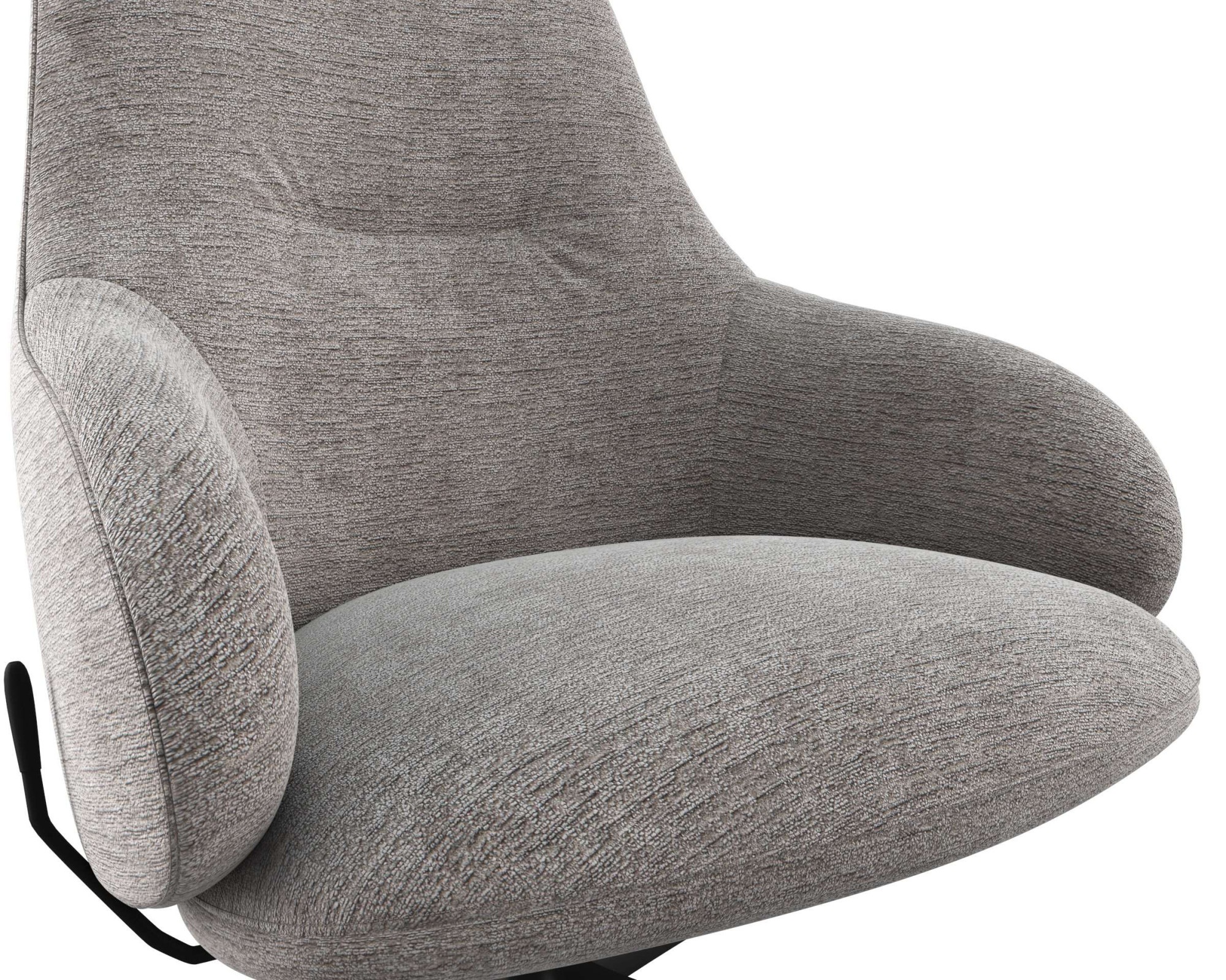 FLEXLUX Drehsessel »Falcone, TV-Loungesessel, Fernsehsessel, Polstersessel,«, Liegefunktion, drehbar, Fuß schwarz