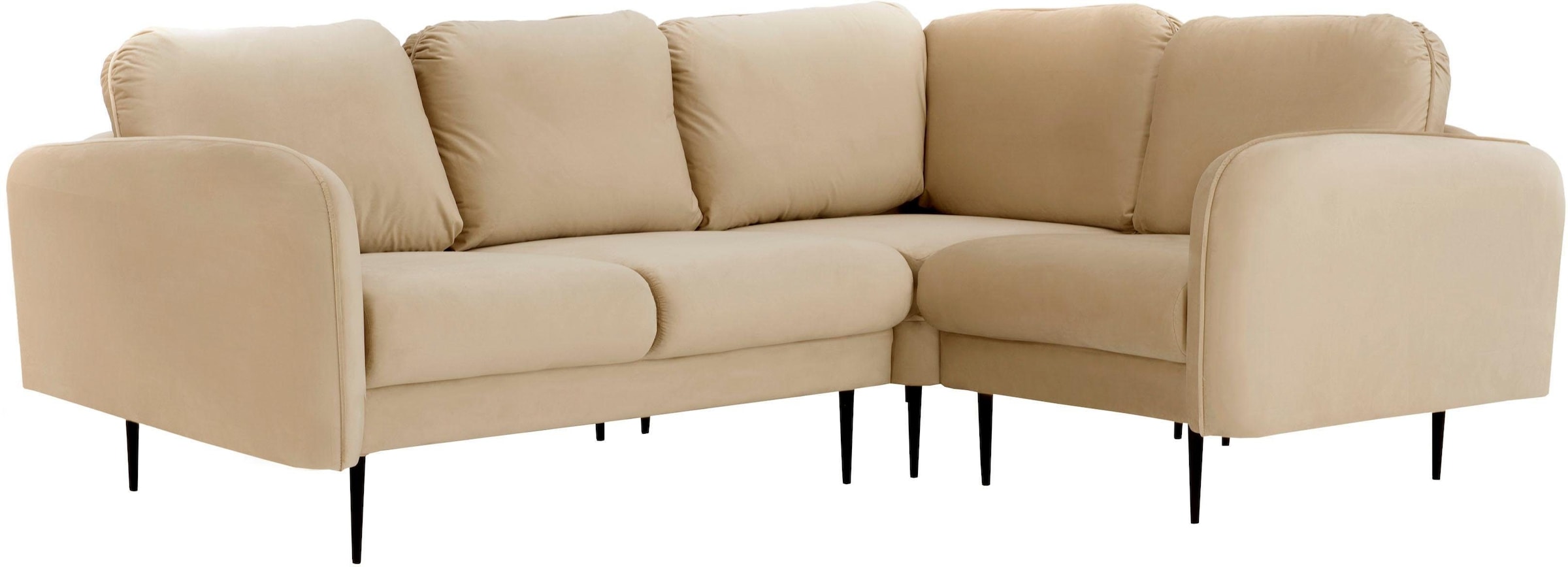 Leonique Ecksofa »Skidi L-Form«, mit losen Rückenkissen und Keder oben auf der Armlehne
