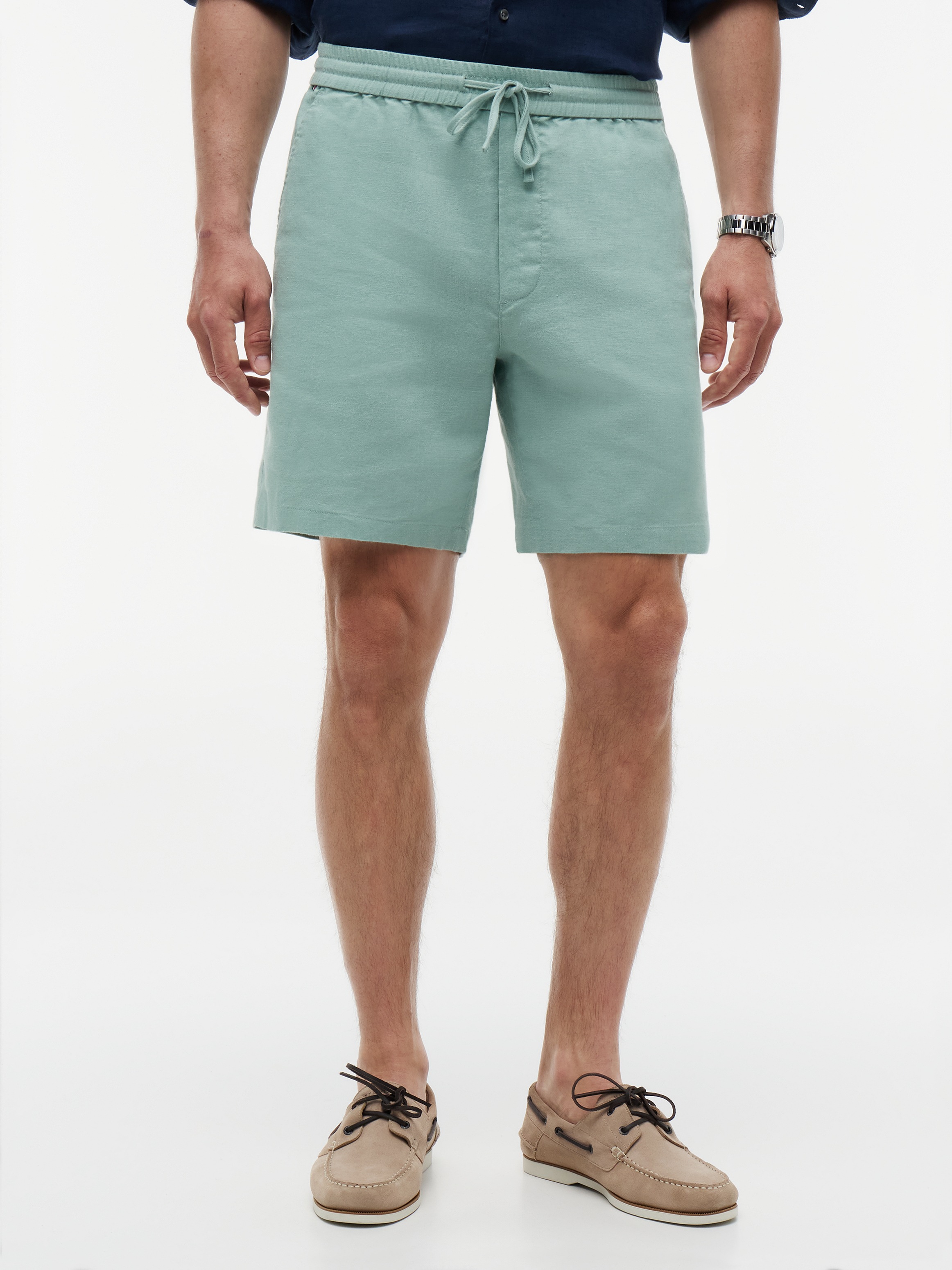 Tommy Hilfiger Chinoshorts "DOVER" aus Leinenmix, elastischer Bund