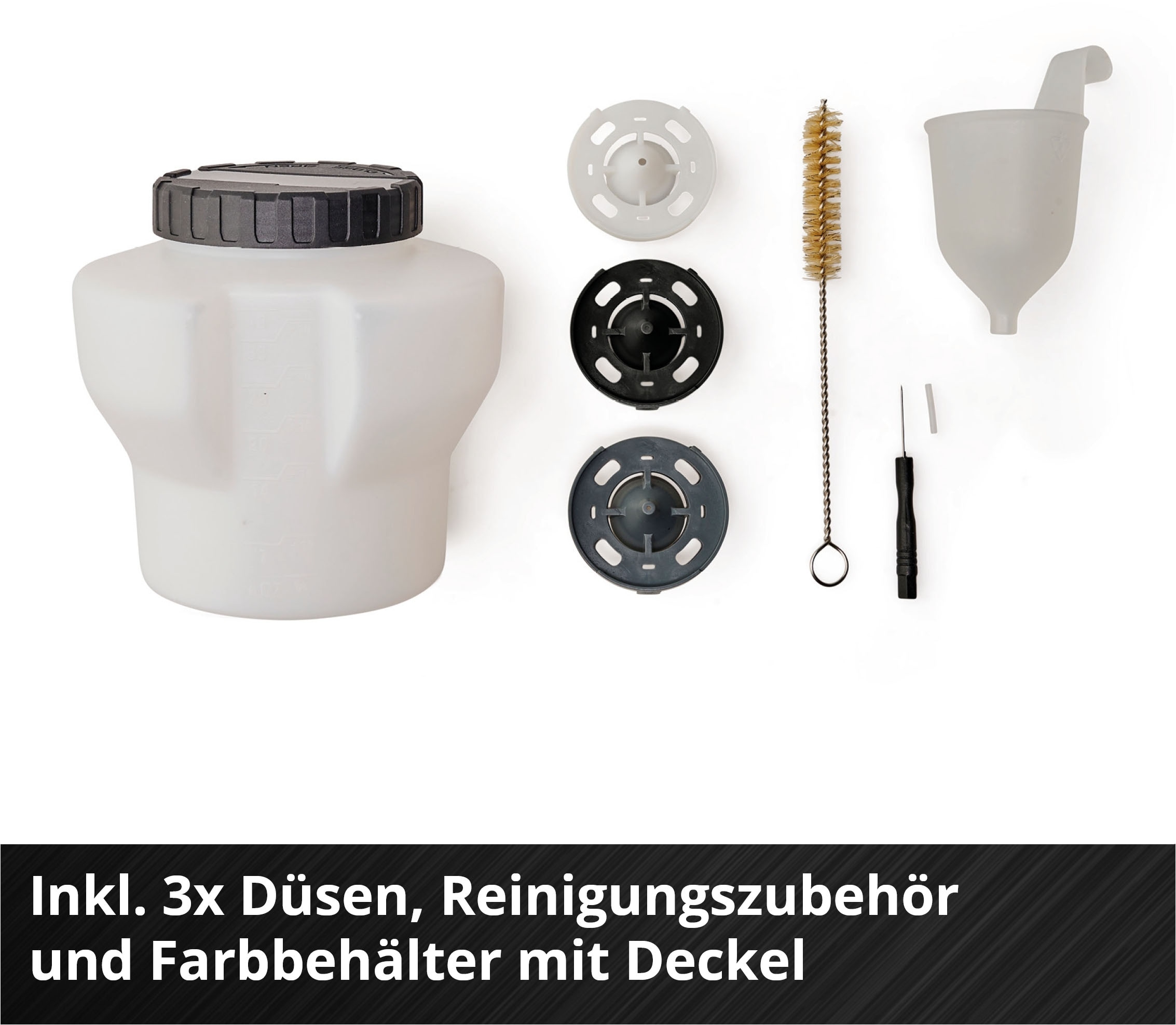 Einhell Farbsprühgerät »akkubetrieben, TE-SY 18/90 Li-Solo«, (Set, 9 tlg.), Mitglied der Power X-Change Familie, ohne Akku