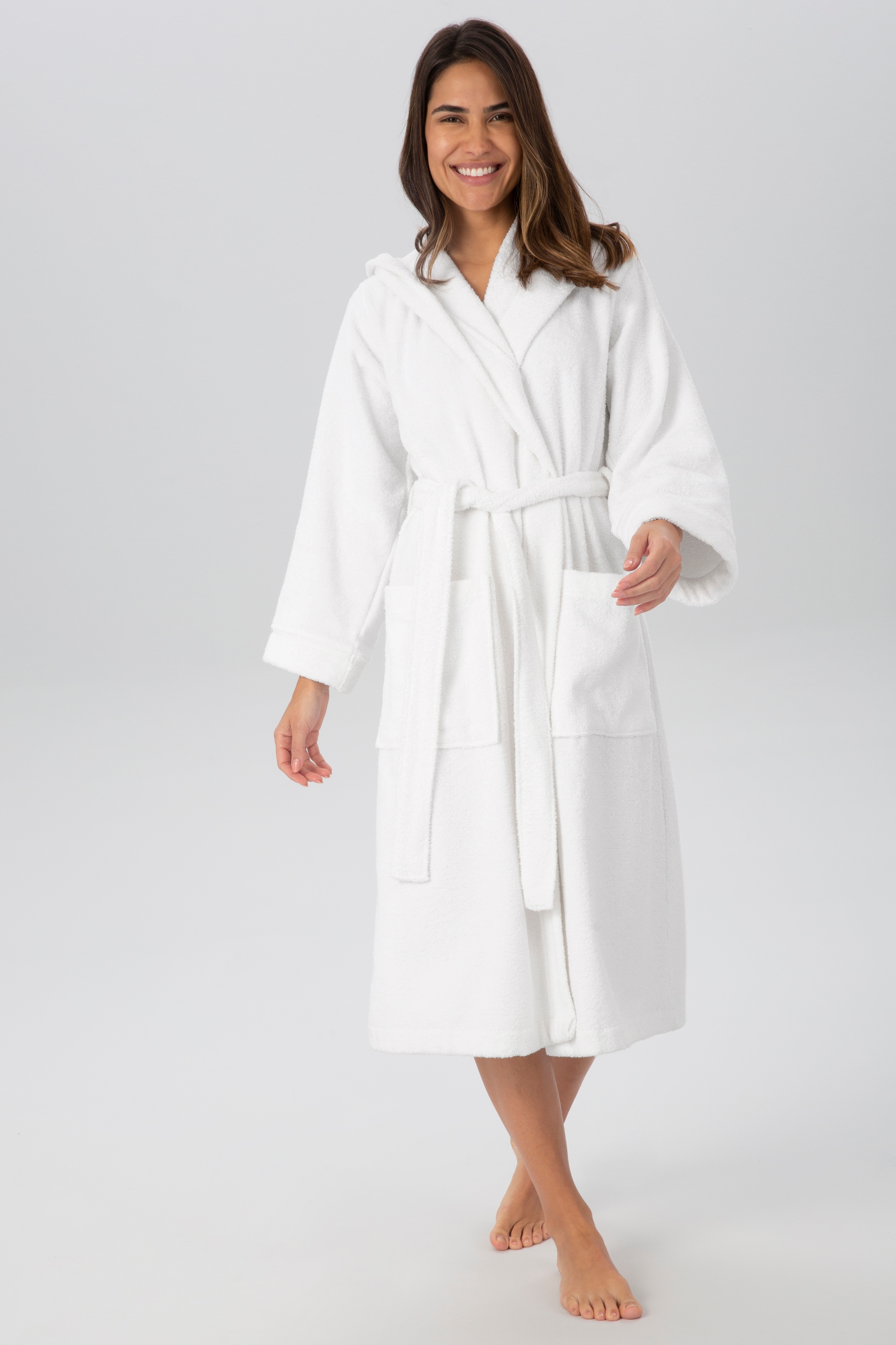 OTTO home Unisex-Bademantel "Sanremo, ideal für Sauna & Spa, Hotelbademantel, Morgenmantel" 1 Stk. mit Taschen, Damen & Herren Bademäntel, S-3XL