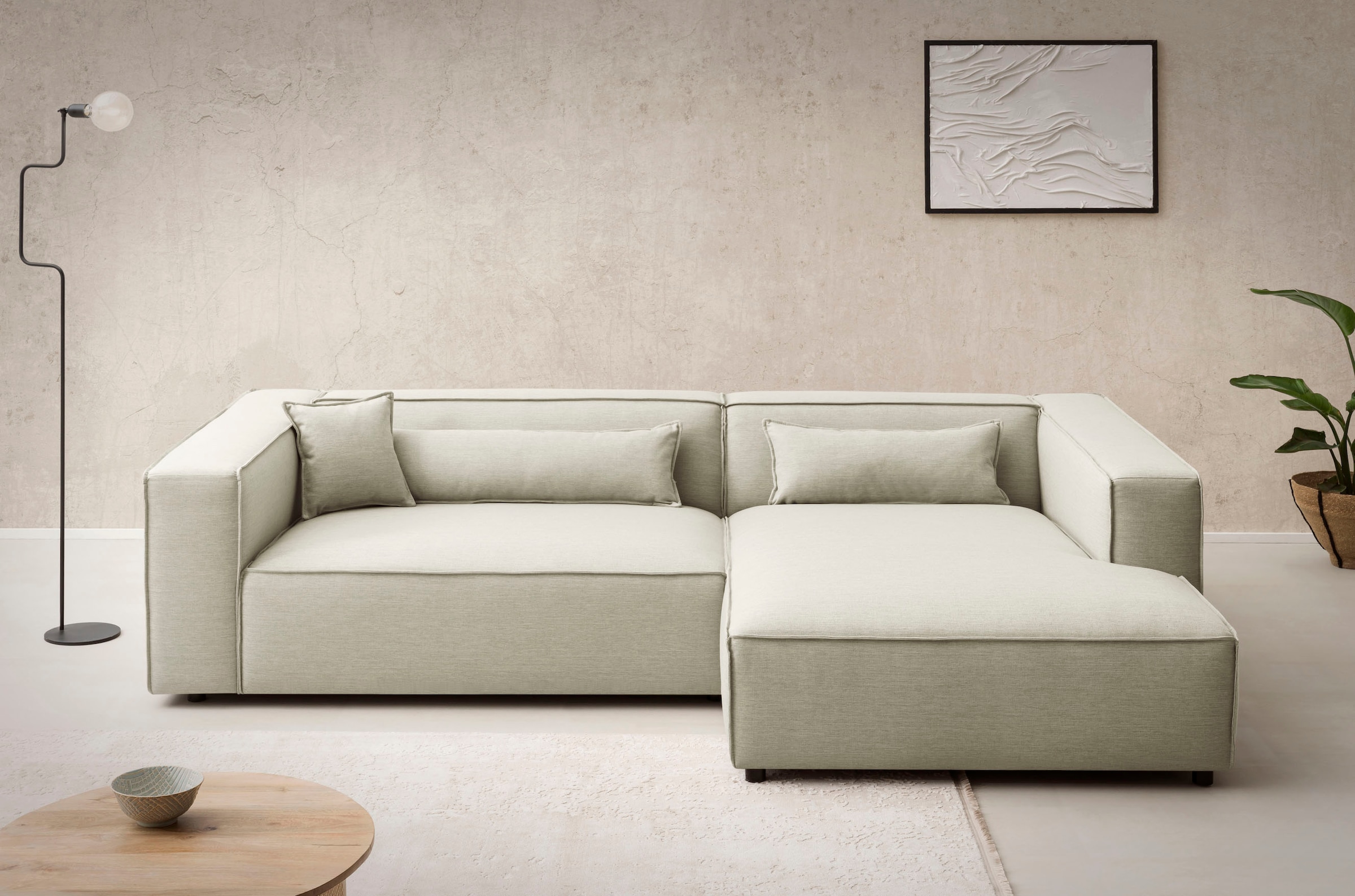 LeGer Home by Lena Gercke Ecksofa "PIARA XXL, Big-Sofa in Cord oder Leineno günstig online kaufen