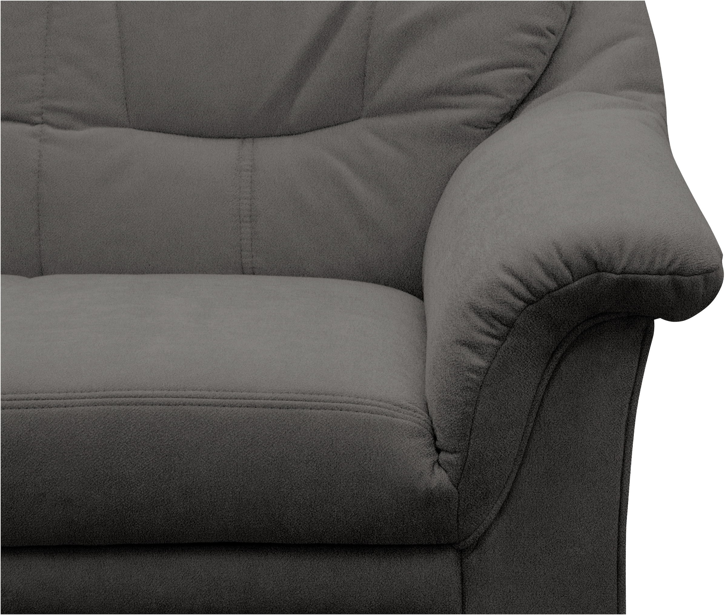 OTTO home Ecksofa »Nyborg 234 x 142 cm, stabil, komfortabel, formschön mit Steppungen« L-Form, aus pflegeleichtem, weichen Microfaser Bezug
