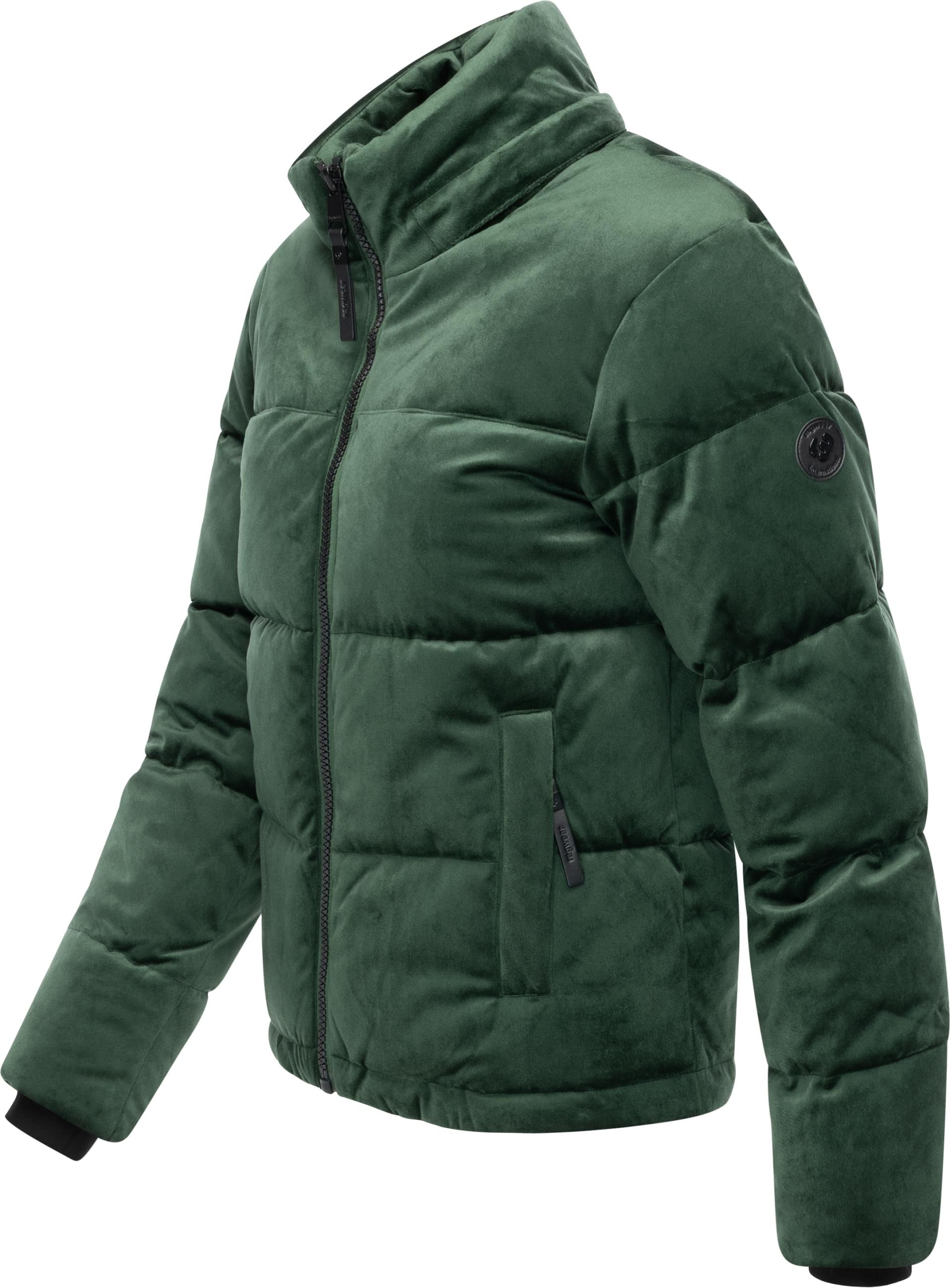 Ragwear Steppjacke »Roobie Velvet YOUMODO«, mit Kapuze, Gesteppte Winterjacke in Samtoptik mit Kapuze
