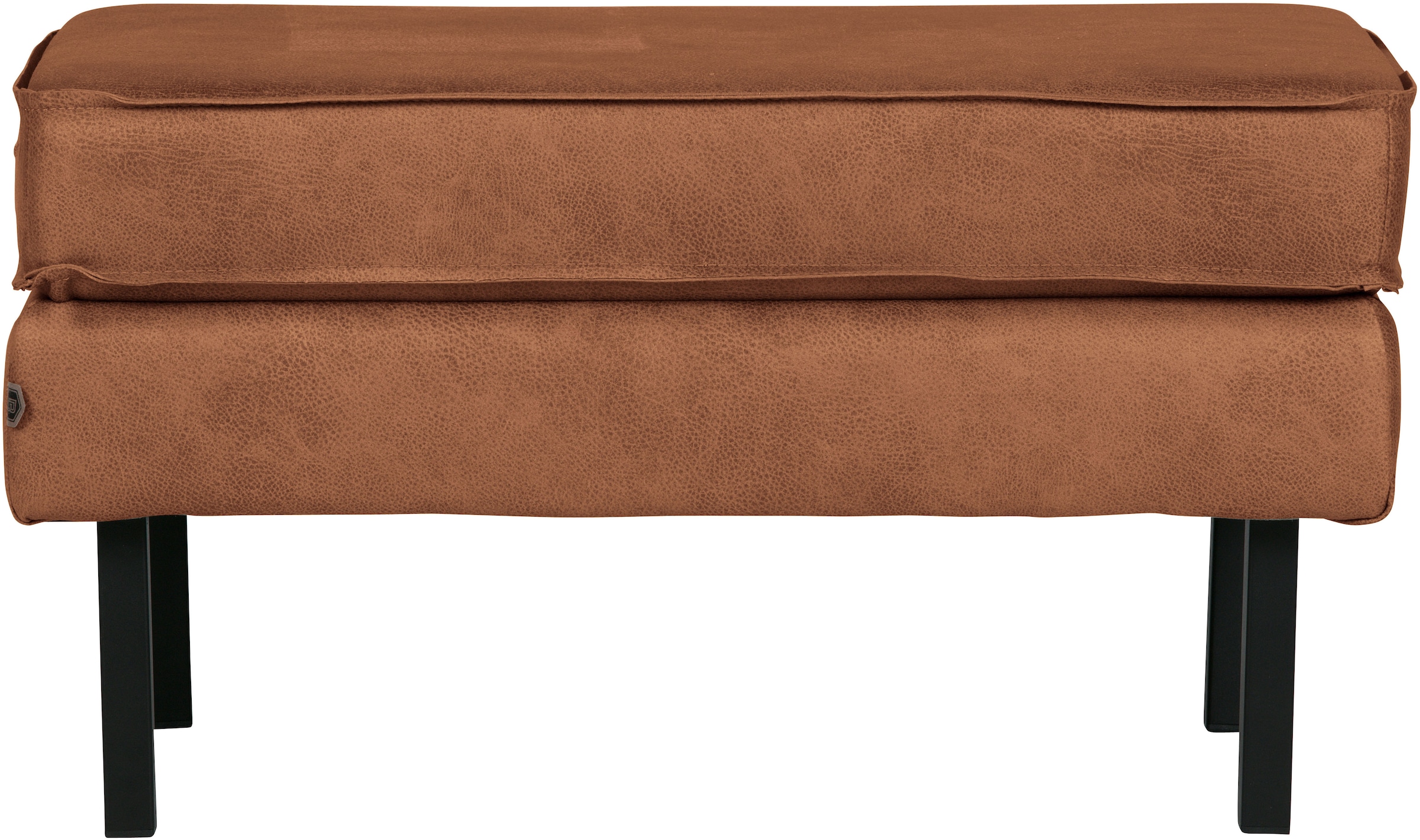 WOOOD Fußhocker »Rodeo mit Kunstleder-Kombination und Metallgestell B84 x T54 x H45 cm« Hohe Verschleißfestigkeit, Tragkraft 100 kg, einfach zu montieren