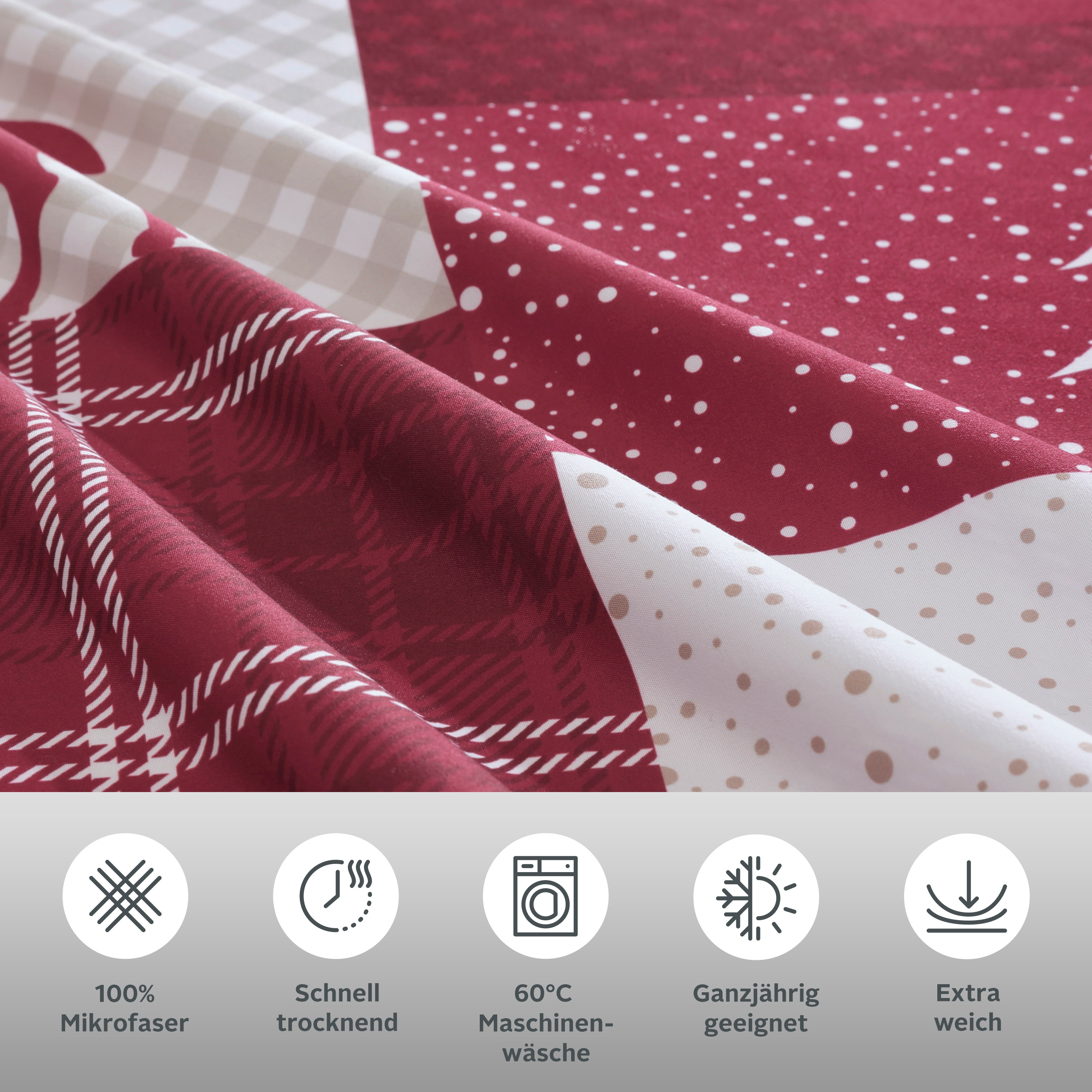 Thumbnail - OTTO home Bettwäsche "Nicholas" 2 Weihnachtsbettwäsche, Winter, in 3 Qualitäten verfügbar