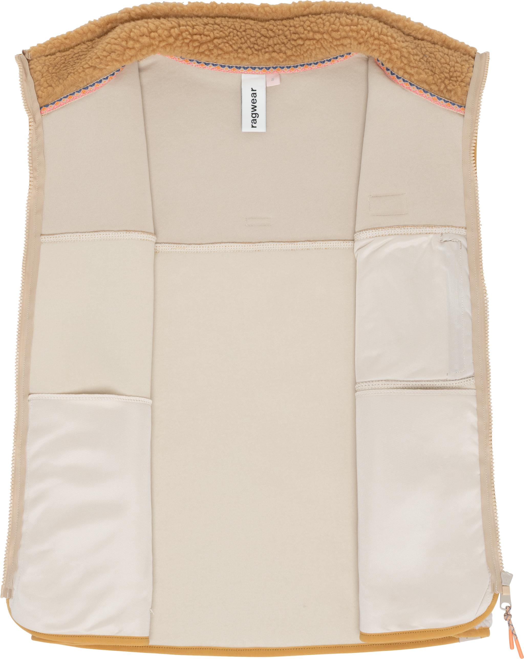 Ragwear Plüschweste »Junni Bonded«, warme Damen Weste aus Materialmix mit Teddy-Fleece
