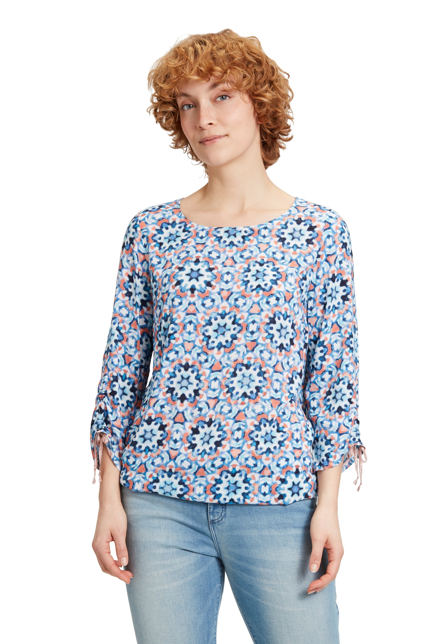 Cartoon Schlupfbluse "Cartoon Casual-Bluse mit Muster"