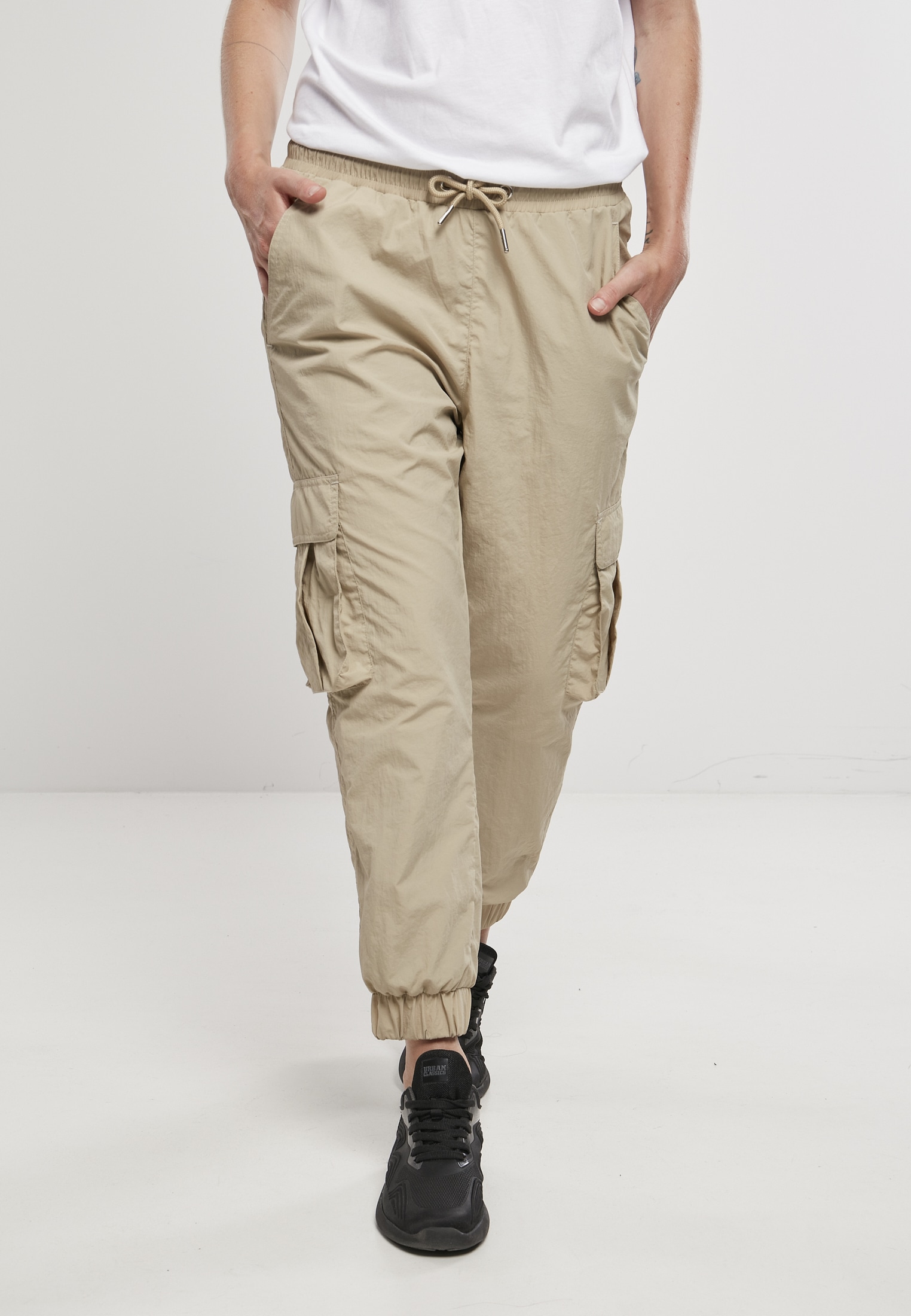 Cargohose »Damen kaufen Nylon Cargo (1 Waist Pants«, | CLASSICS URBAN Ladies High tlg.) Crinkle BAUR