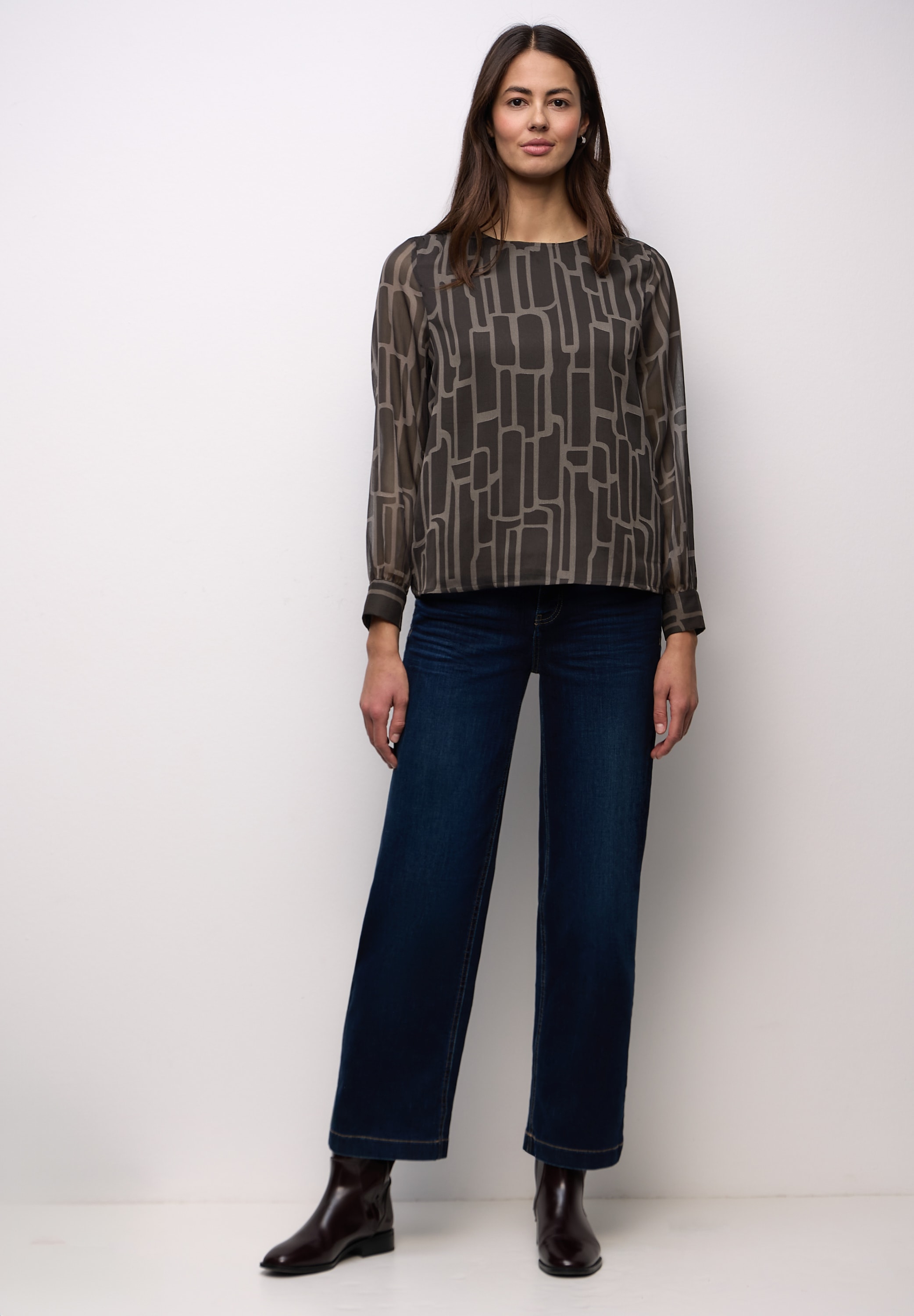 STREET ONE Langarmbluse mit grafischem Muster